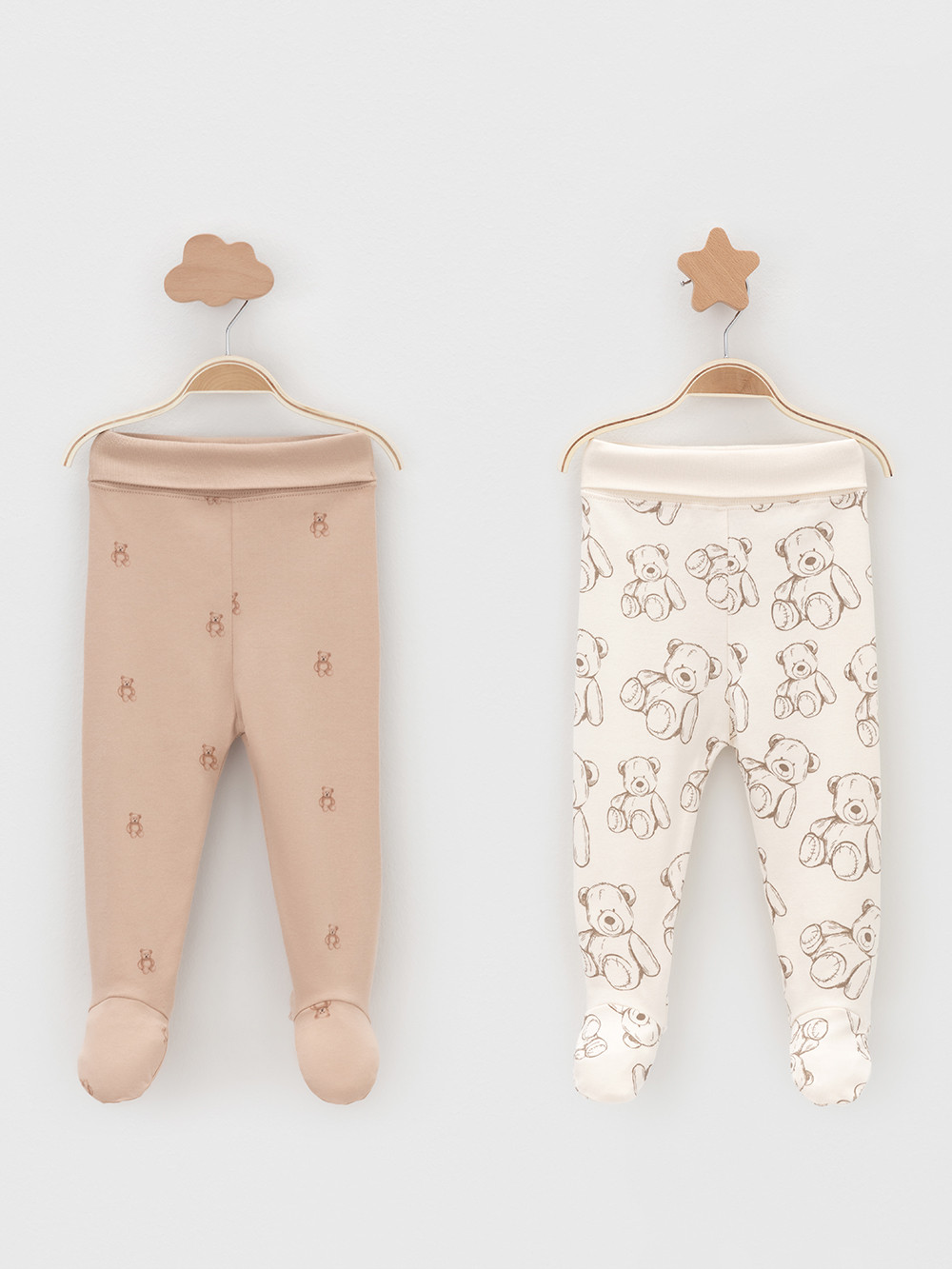 Ползунки для новорожденных, артикул: К 400220-2уп, цвет: бежевый