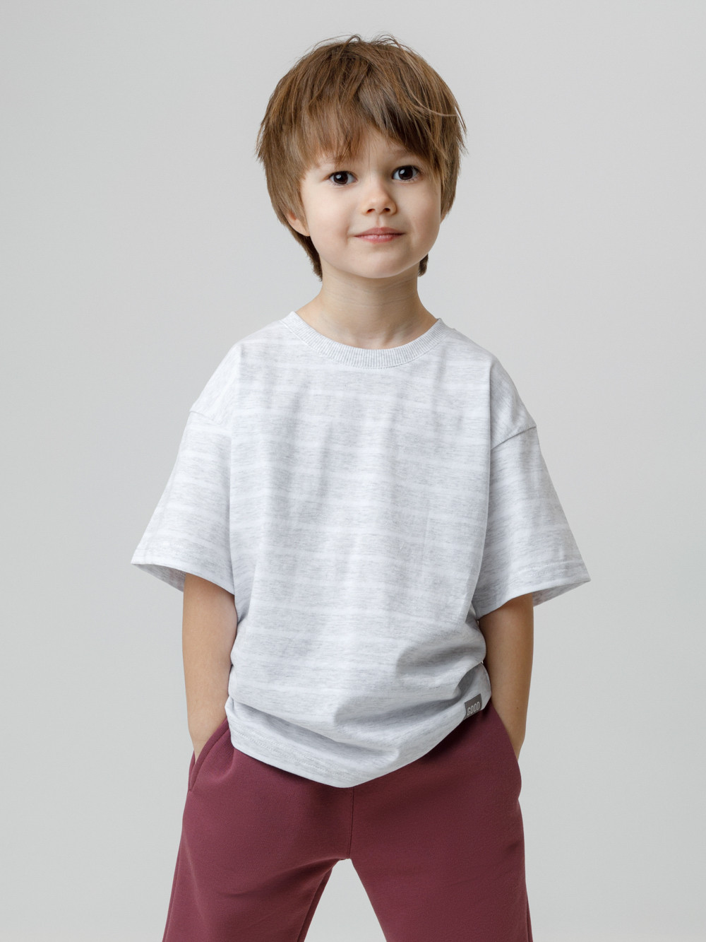 Футболка для мальчика, артикул: КР 302912, цвет: светло-серый5