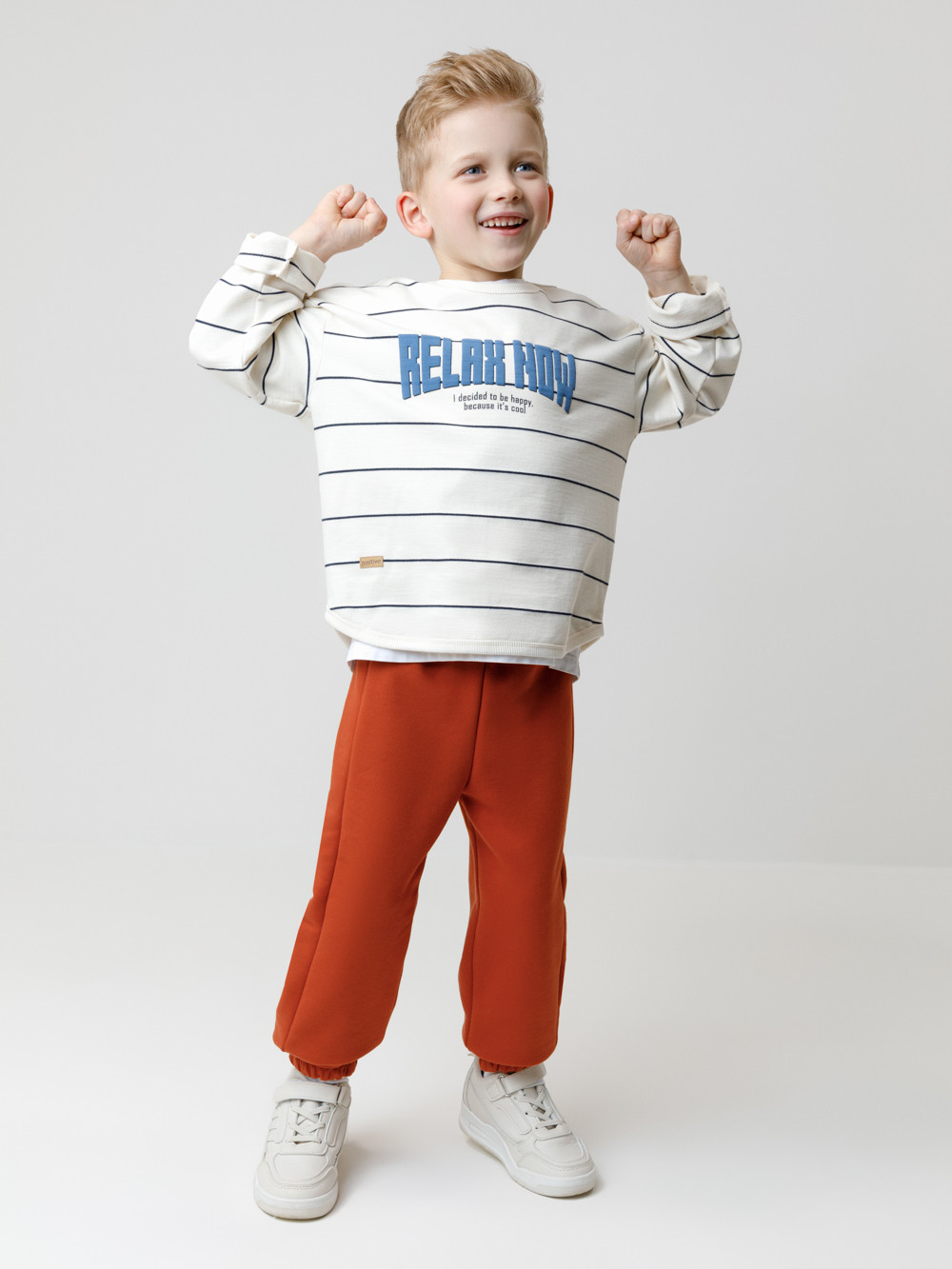 Брюки для мальчика, артикул: КП 400653, цвет: коричневый