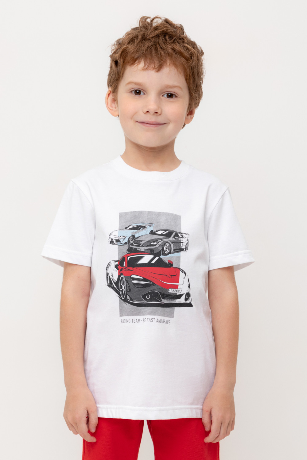 Футболка для мальчика, артикул: КР 302721, цвет: белый