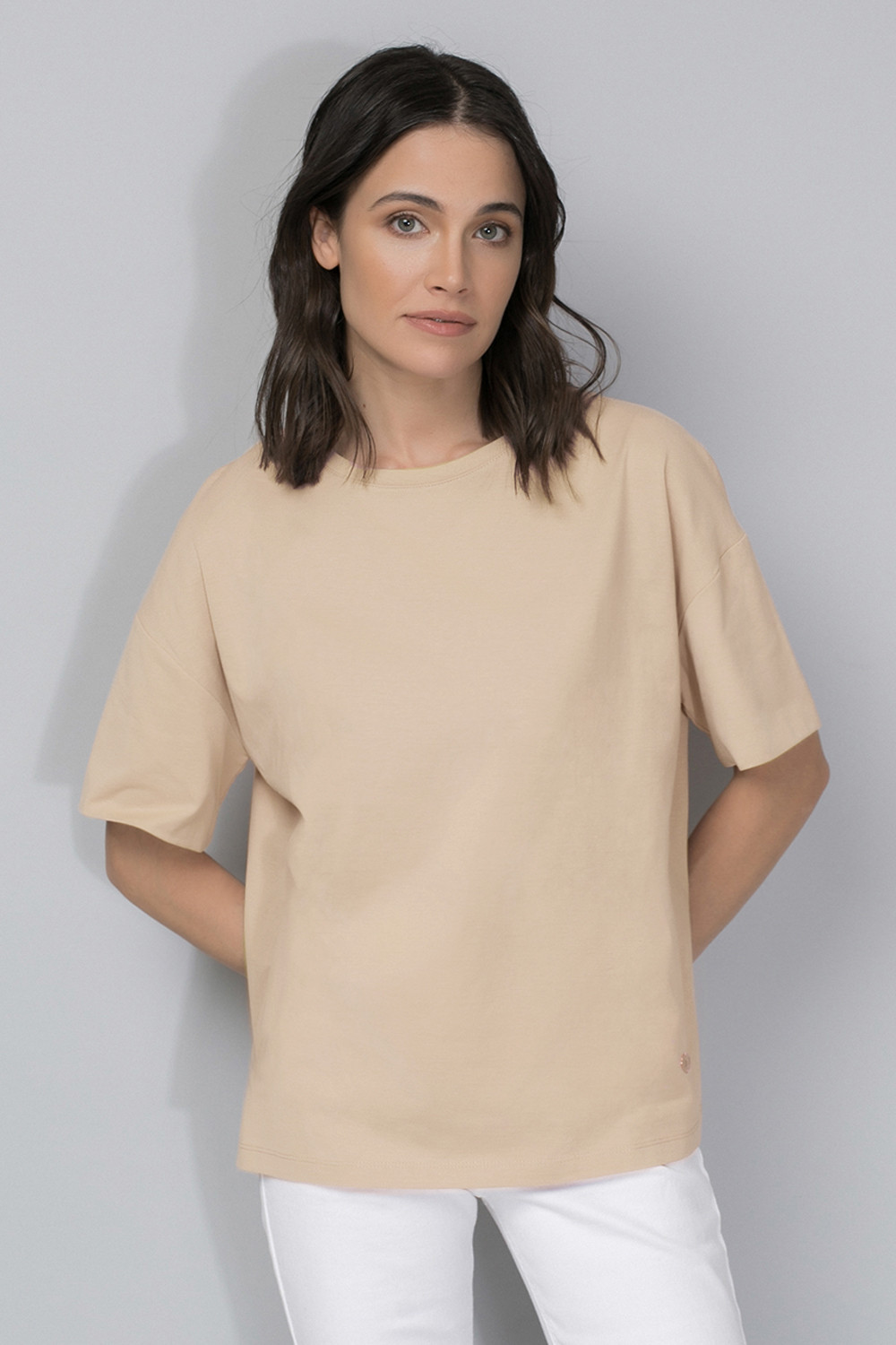 Футболки женские для мам, артикул: ЕВТ 3048/21, цвет: бежевый