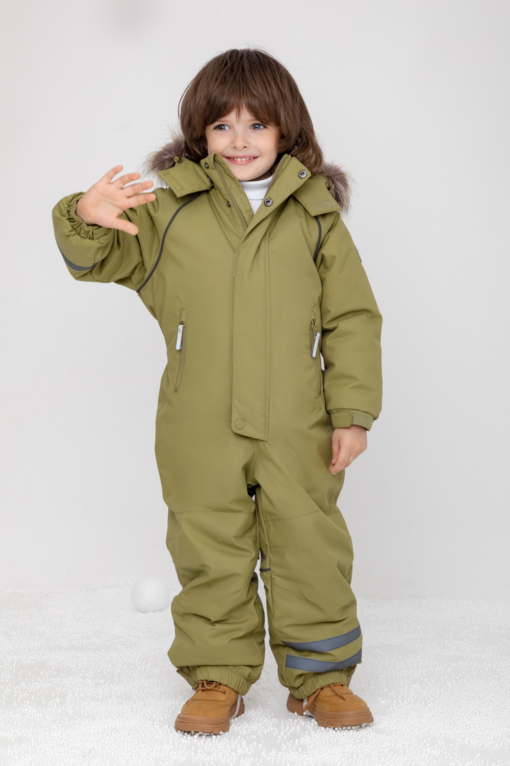 Комбинезоны утепленные для мальчика, артикул: ВК 60102/3 ГР ( 98-122), цвет: зеленый