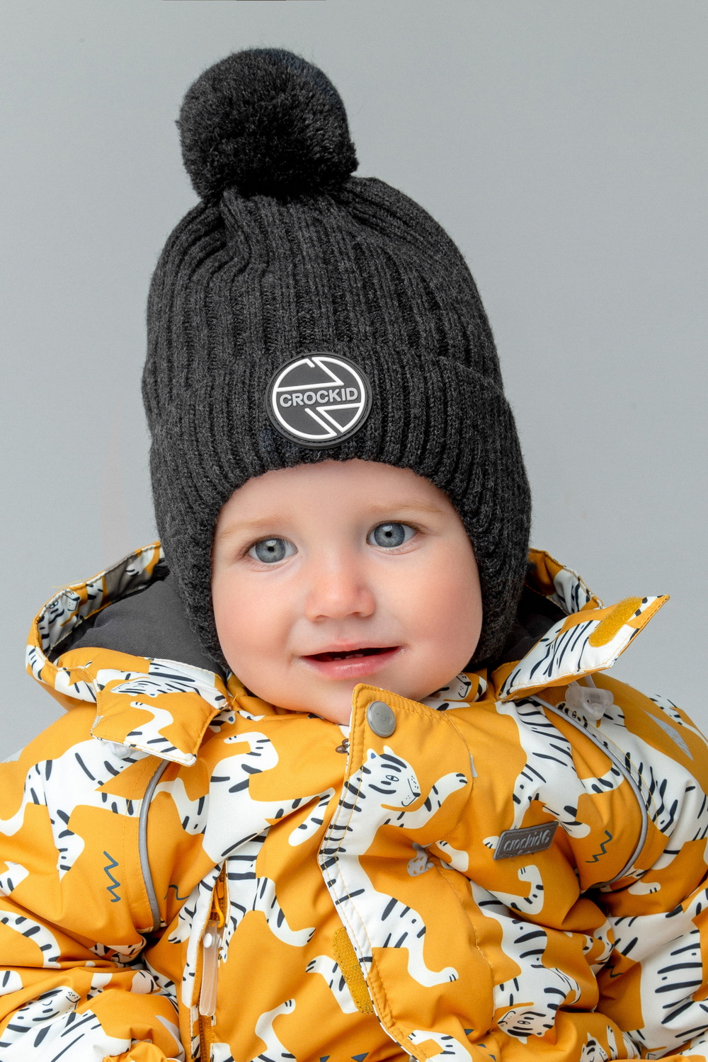 Шапка для мальчика, артикул: КВ 20335/ш, цвет: темно-серый