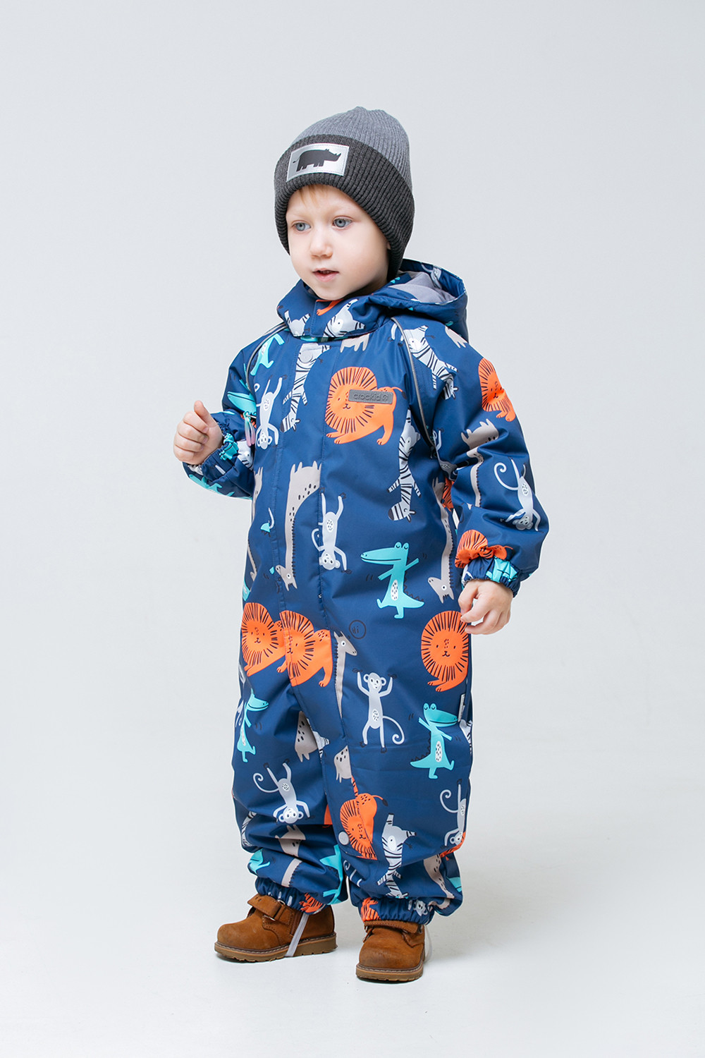 Комбинезоны утепленные для мальчика, артикул: ВК 60013/н/55 УЗГ, цвет: темно-синий