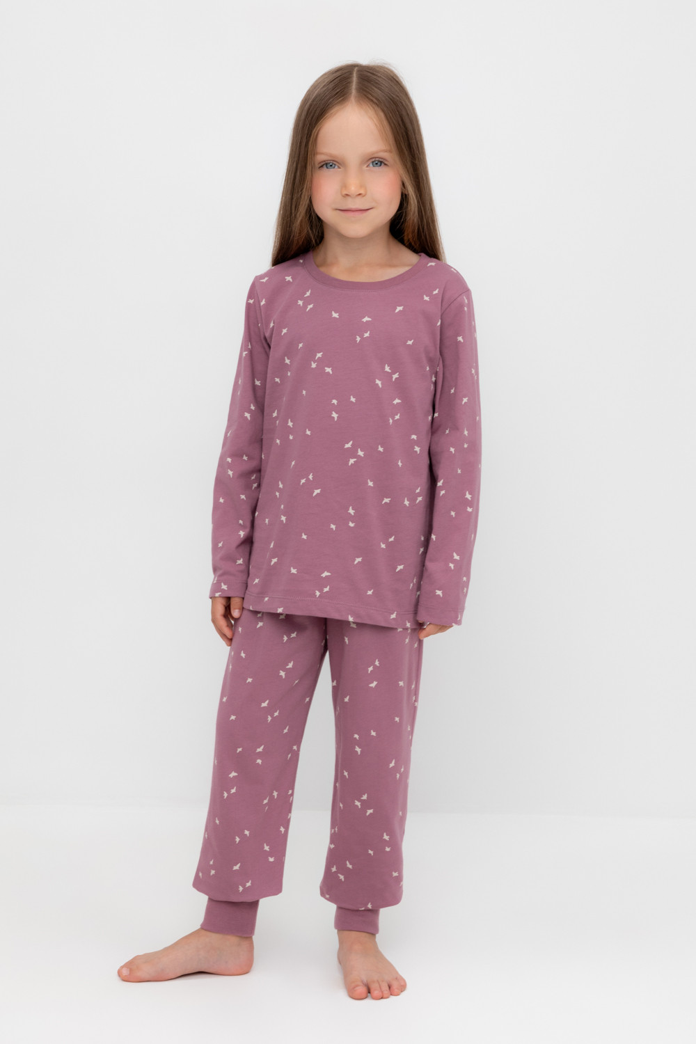 Пижама для девочки, артикул: К 1561, цвет: бордовый