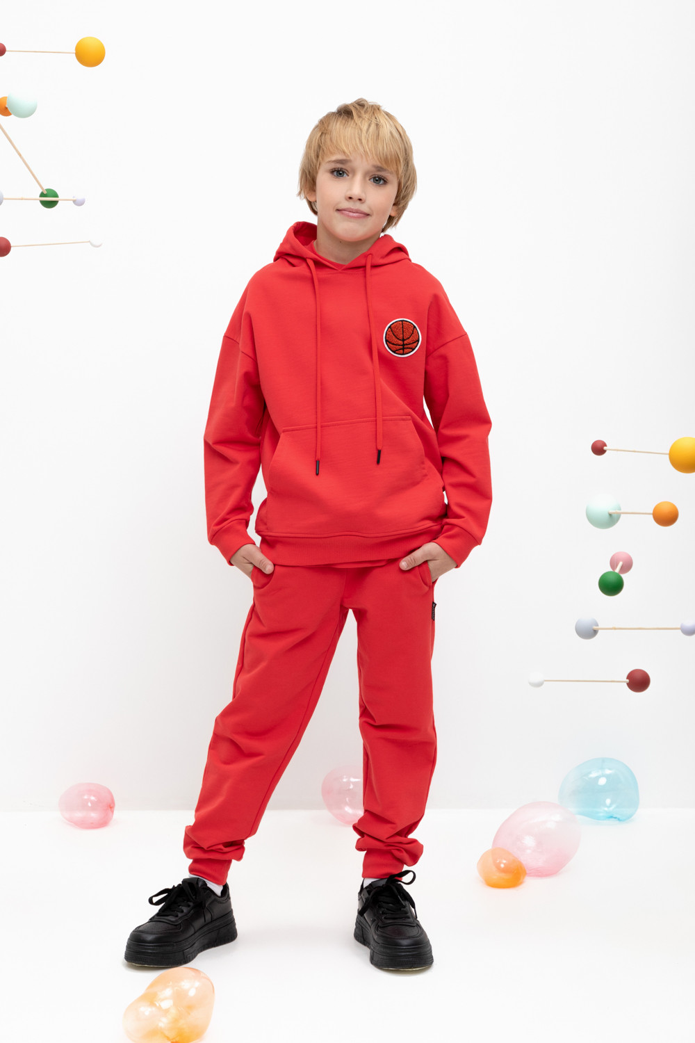 Брюки для мальчика, артикул: КР 400464, цвет: красный