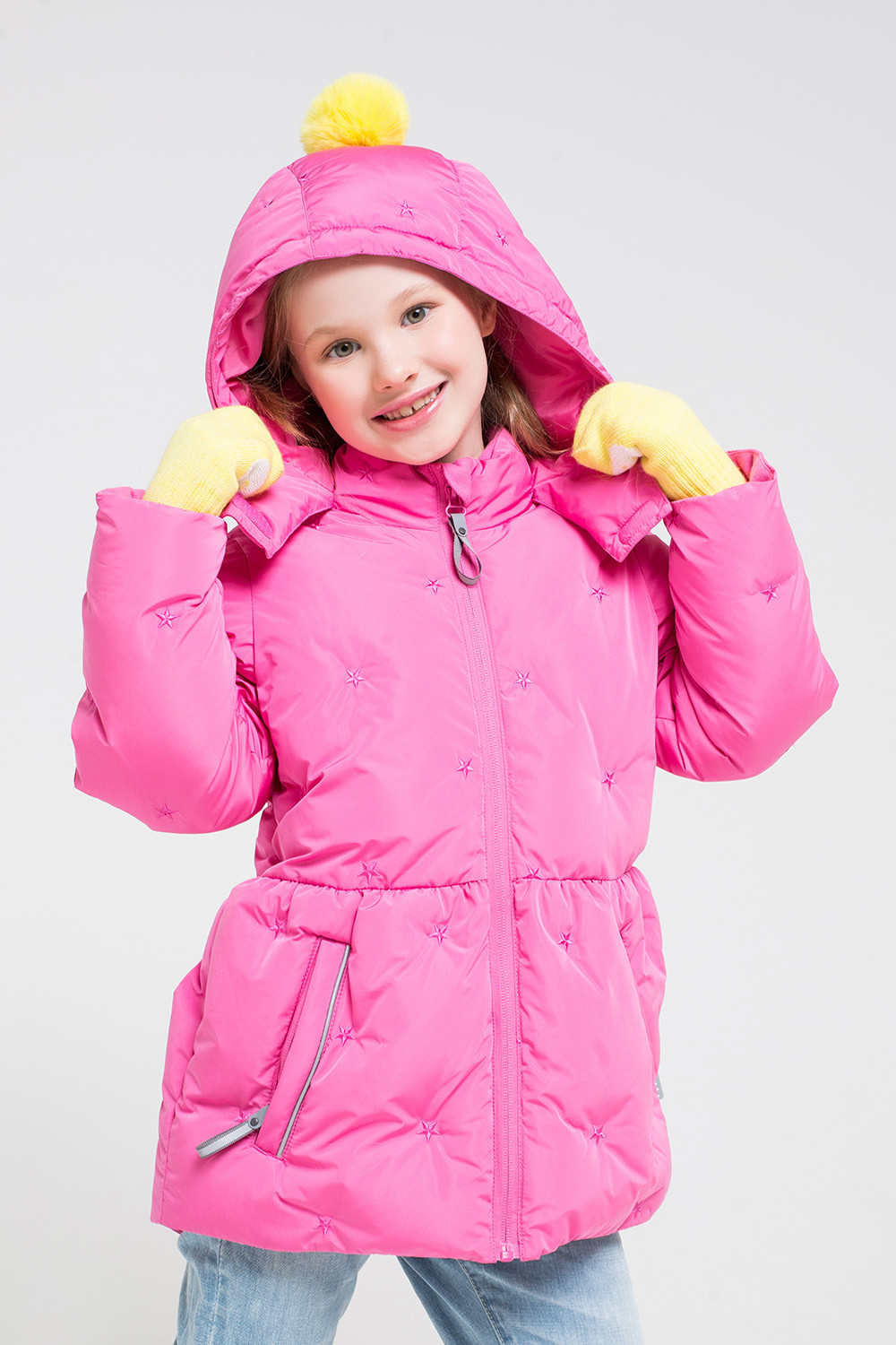 Куртка для девочки, артикул: ВК 38039/1 ФВ, цвет: розовый