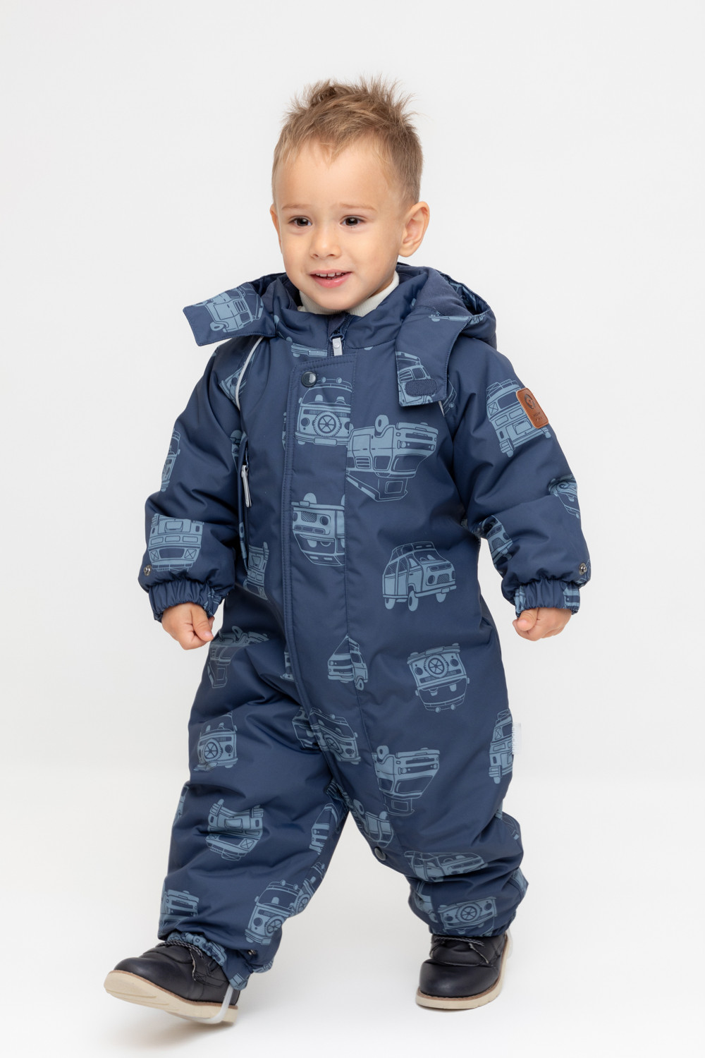 Комбинезоны утепленные для мальчика, артикул: ВК 60032/н/37 Ал, цвет: темно-синий