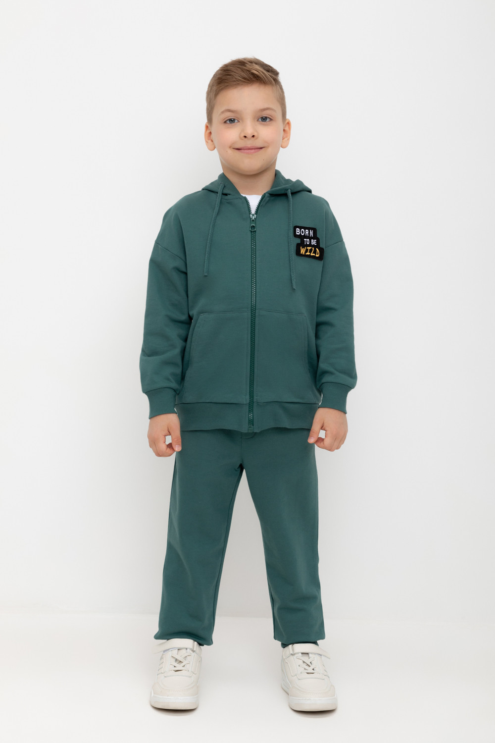 Брюки для мальчика, артикул: К 400704, цвет: зеленый