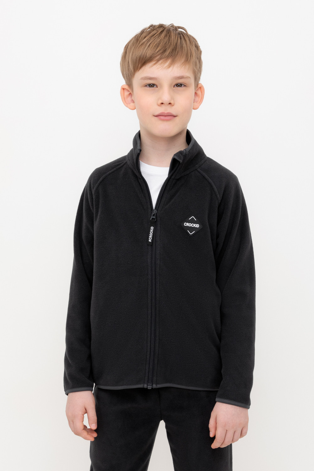 Куртка для мальчика, артикул: ФЛ 34011/28 ГР, цвет: темно-серый