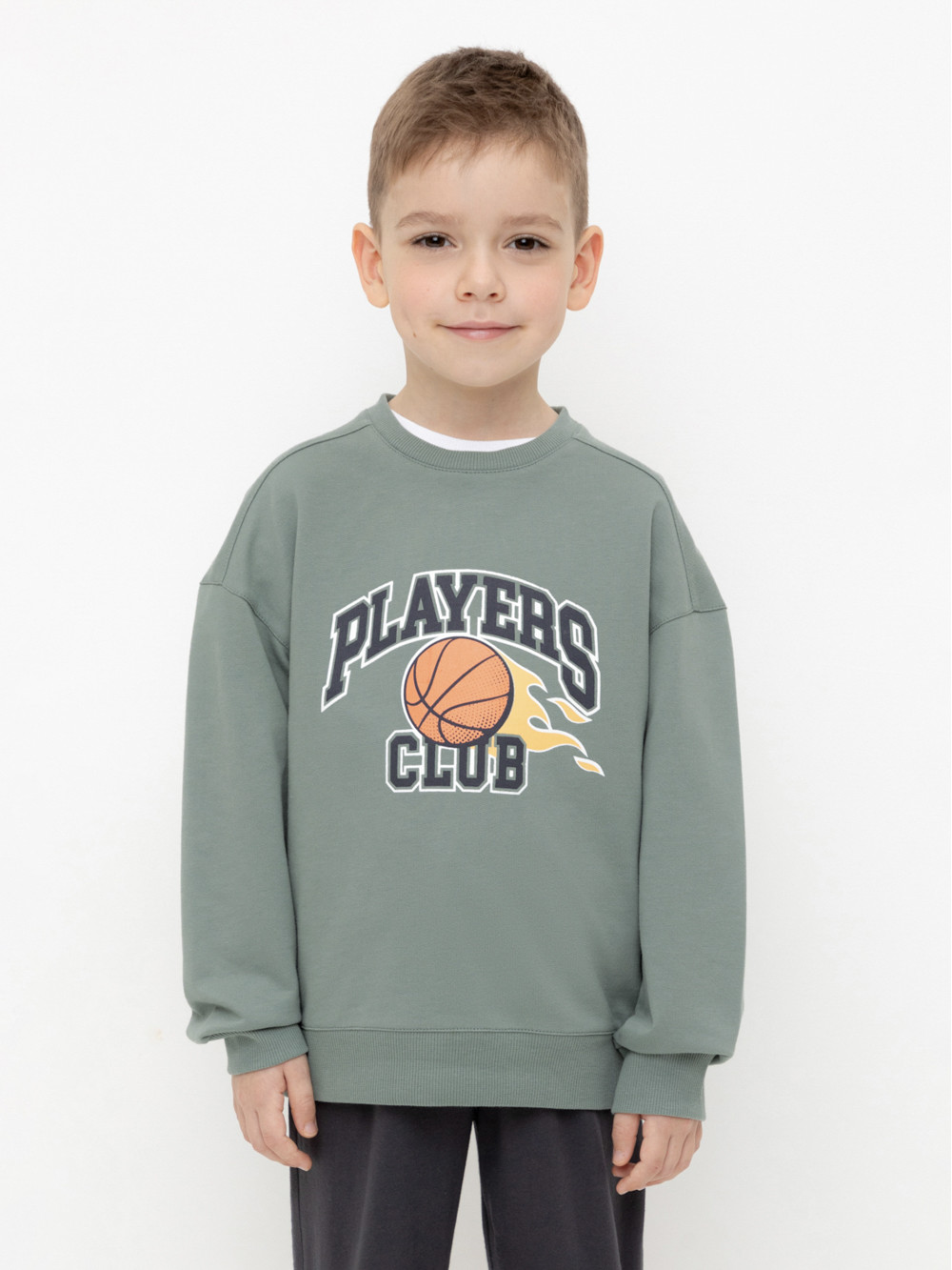 Свитшоты для мальчика, артикул: КР 302392, цвет: зеленый