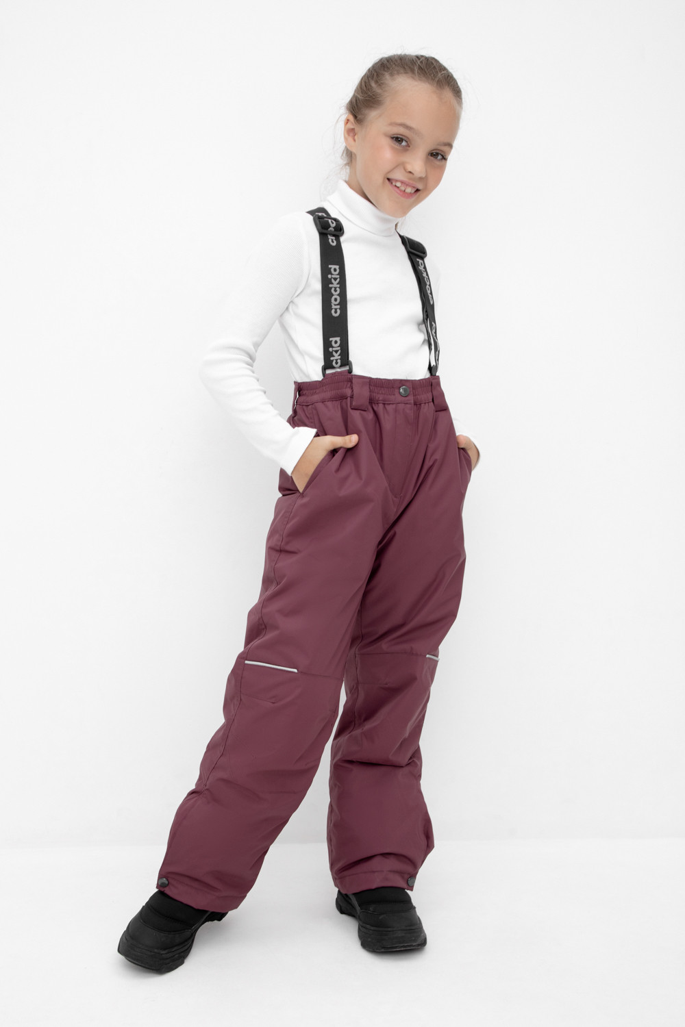 Брюки утепленные, артикул: ВК 40008/23/6 ГР, цвет: бордовый