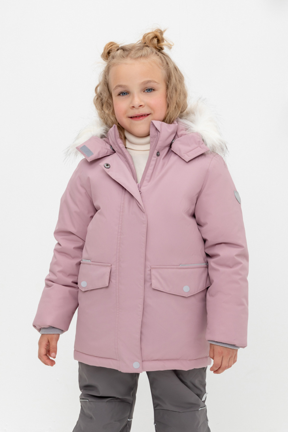 Куртка для девочки, артикул: ВК 38101/2 ГР, цвет: фиолетовый