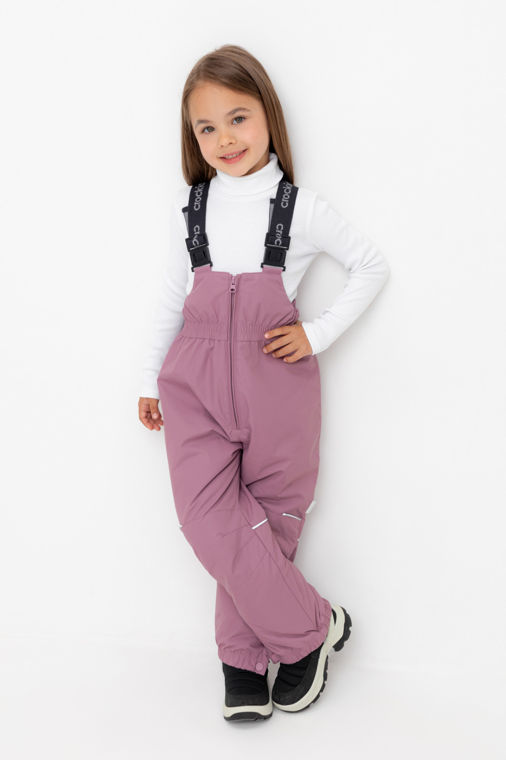 Брюки утепленные для девочки, артикул: ВК 40002/24/6 ГР, цвет: фиолетовый