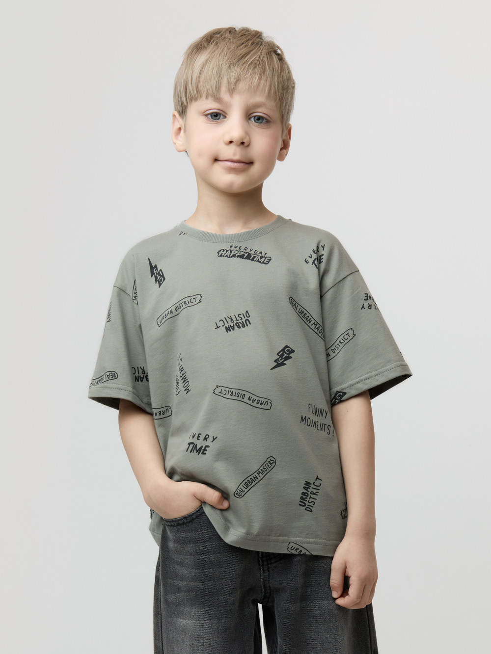 Футболка для мальчика, артикул: КР 302979, цвет: хаки