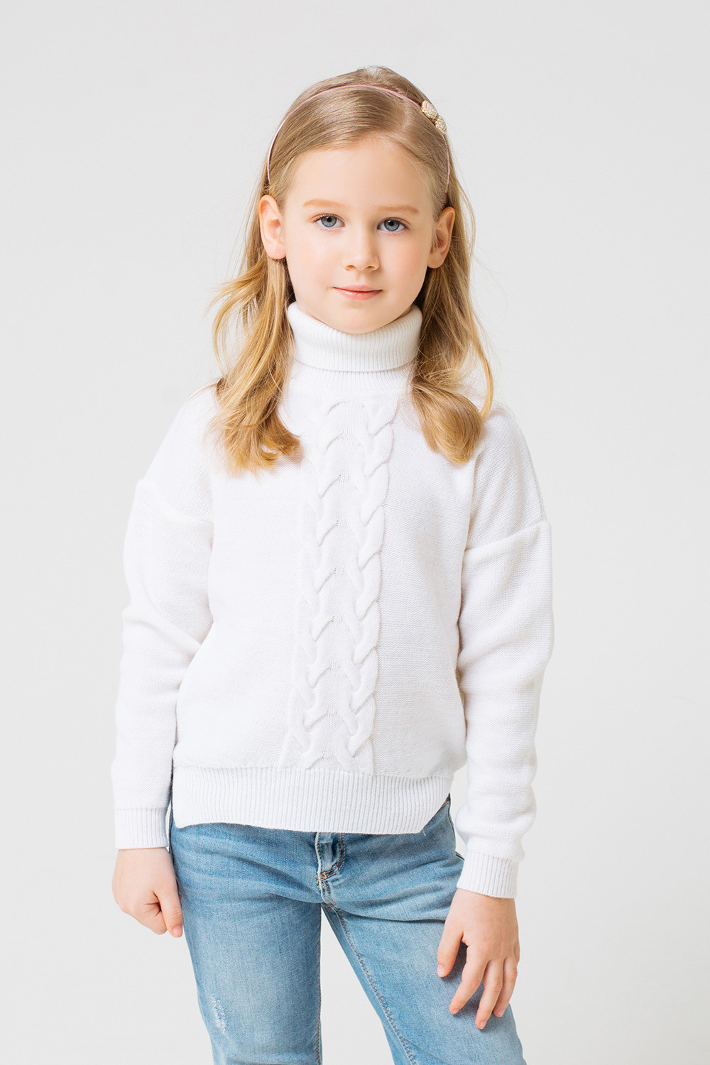 Свитеры для девочки, артикул: КВ 30063/ш, цвет: белый