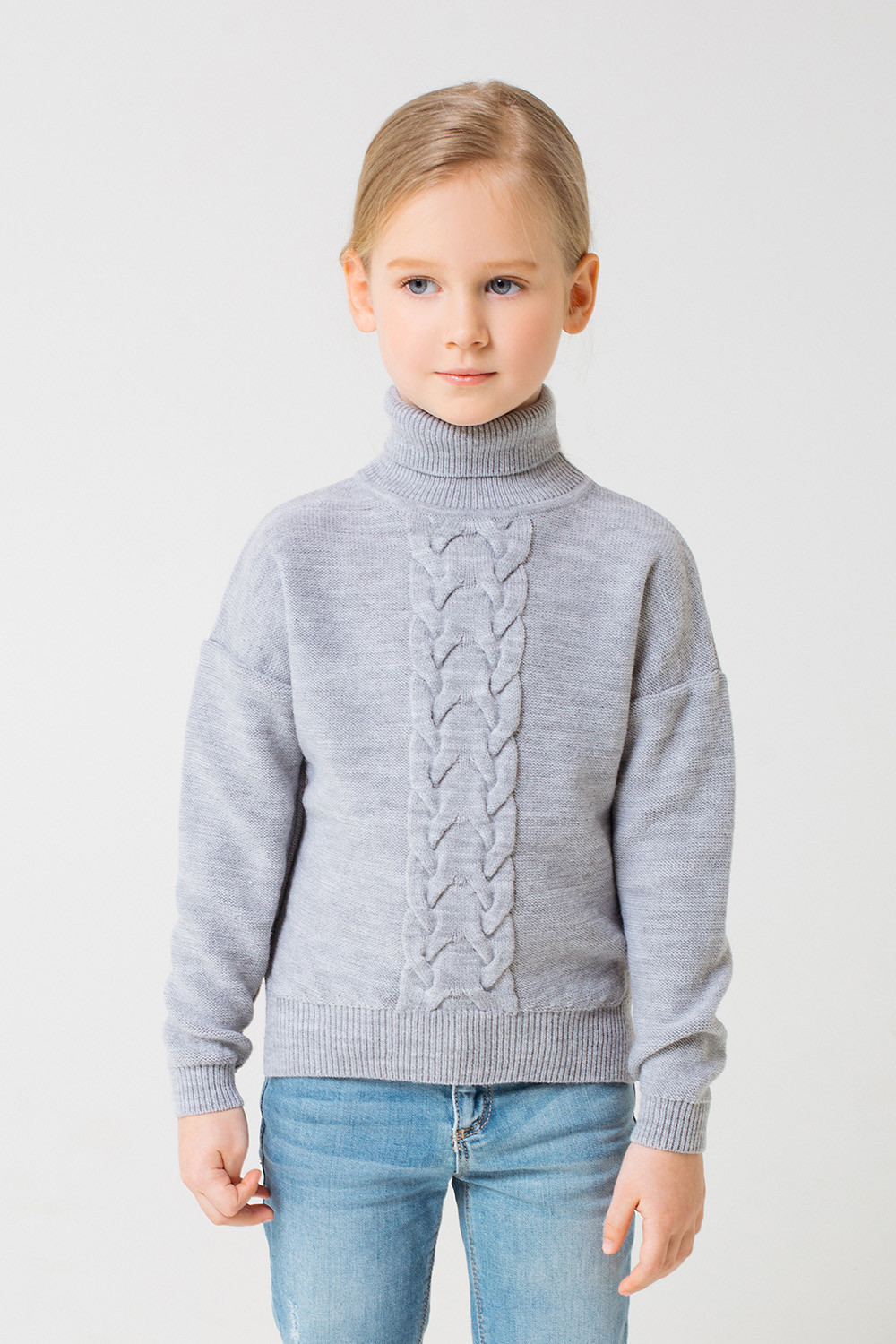 Свитеры для девочки, артикул: КВ 30063/ш, цвет: серый