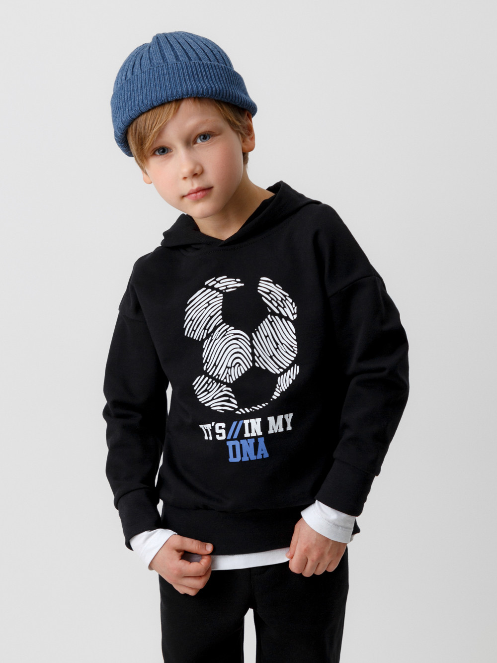 Толстовки для мальчика, артикул: КП 301713, цвет: черный