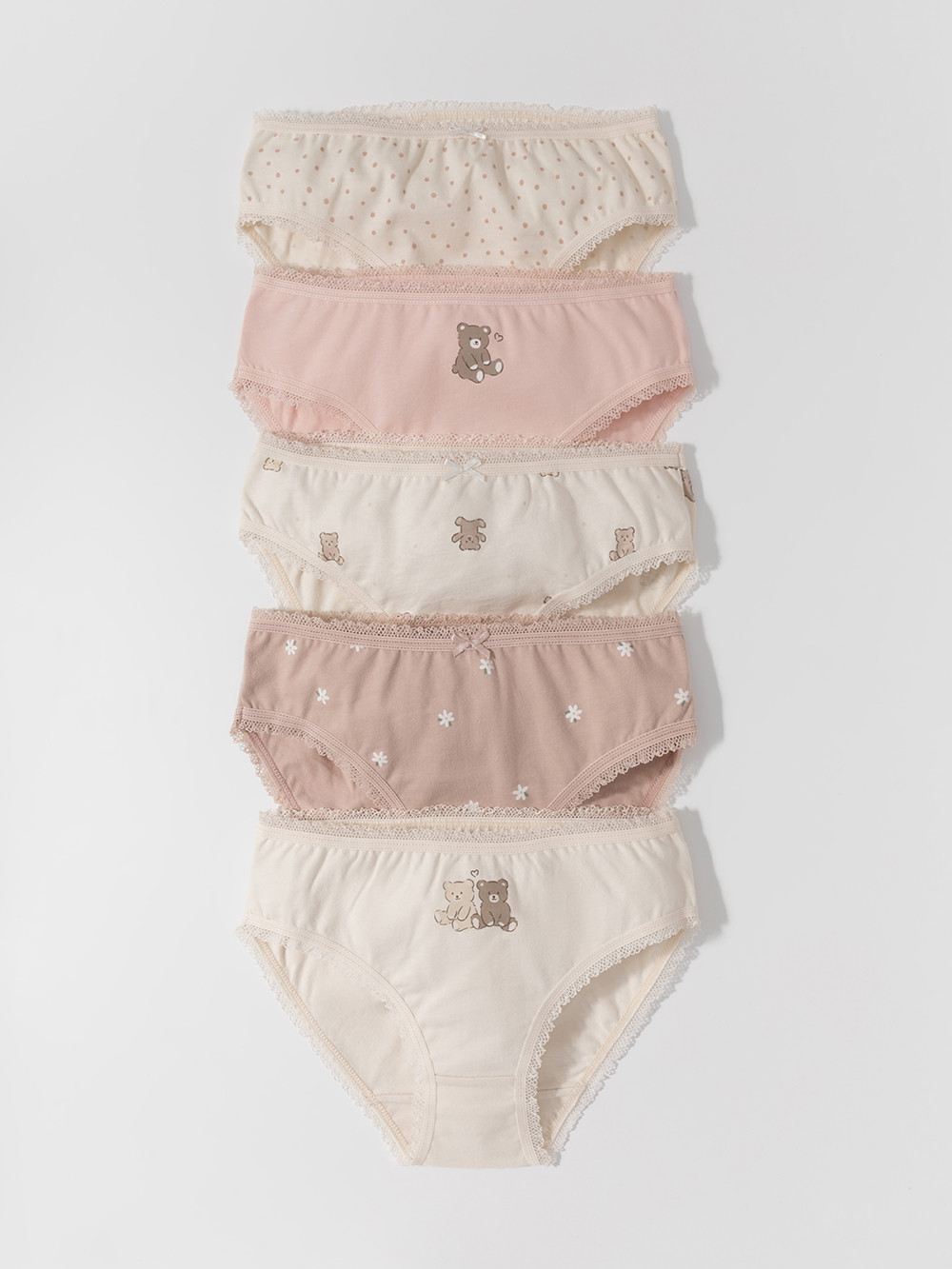 Трусы для девочки, артикул: МП 1931-5уп, цвет: бежевый