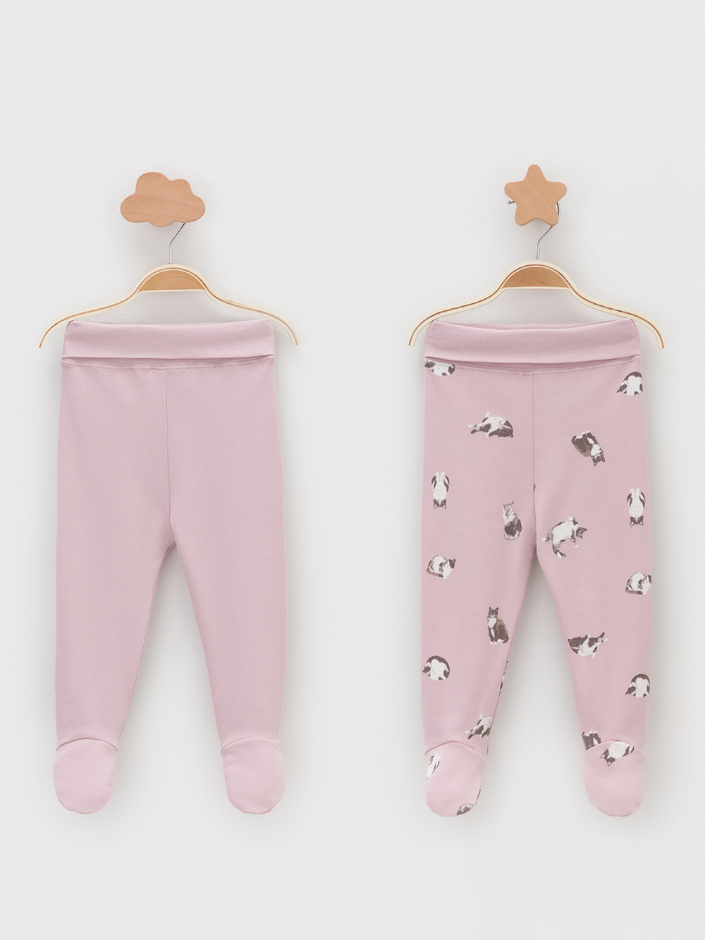 Ползунки для новорожденных, артикул: К 400220-2уп, цвет: розовый