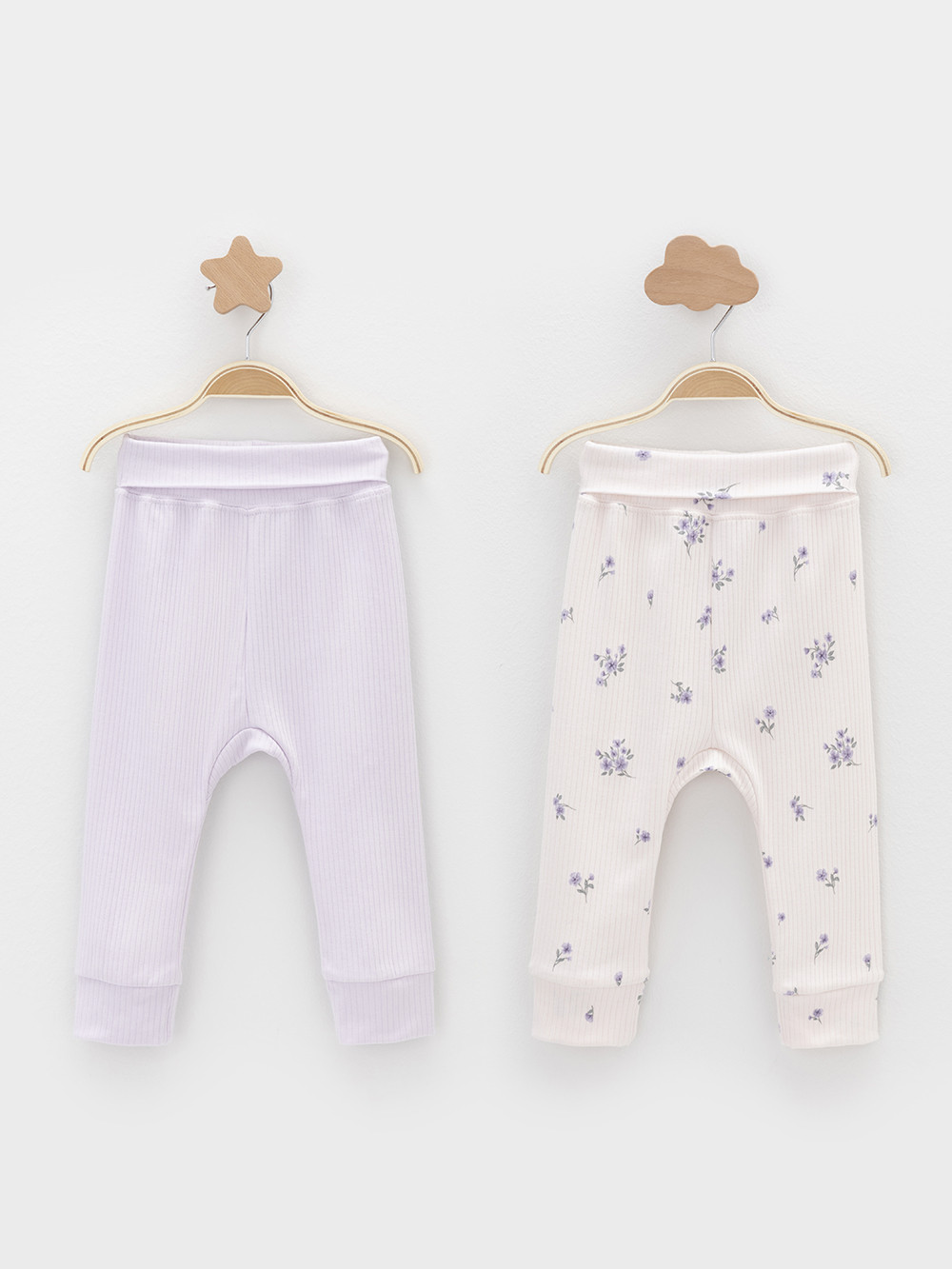 Брюки для новорожденных, артикул: К 400715-2уп, цвет: фиолетовый
