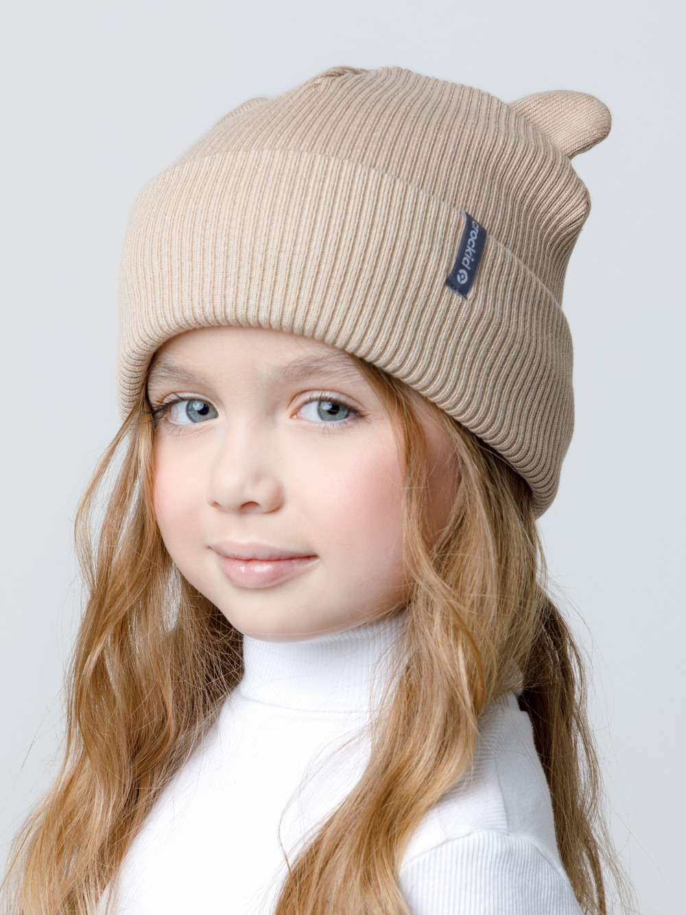 Шапка для девочки, артикул: КВ 20424, цвет: бежевый