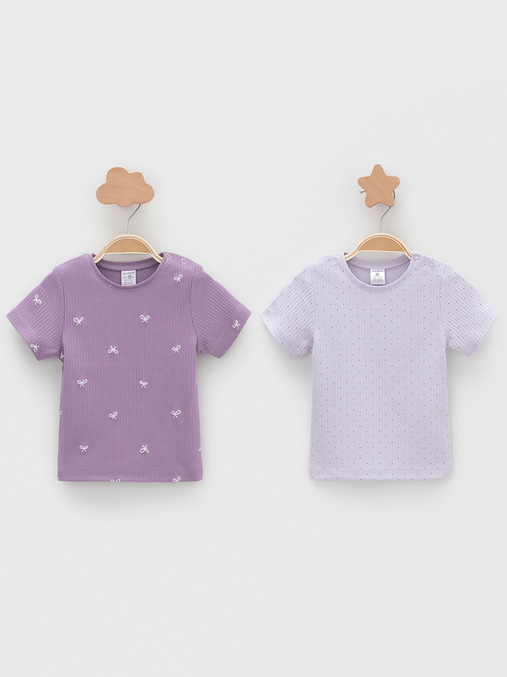Футболка для новорожденных, артикул: К 302521-2уп, цвет: фиолетовый