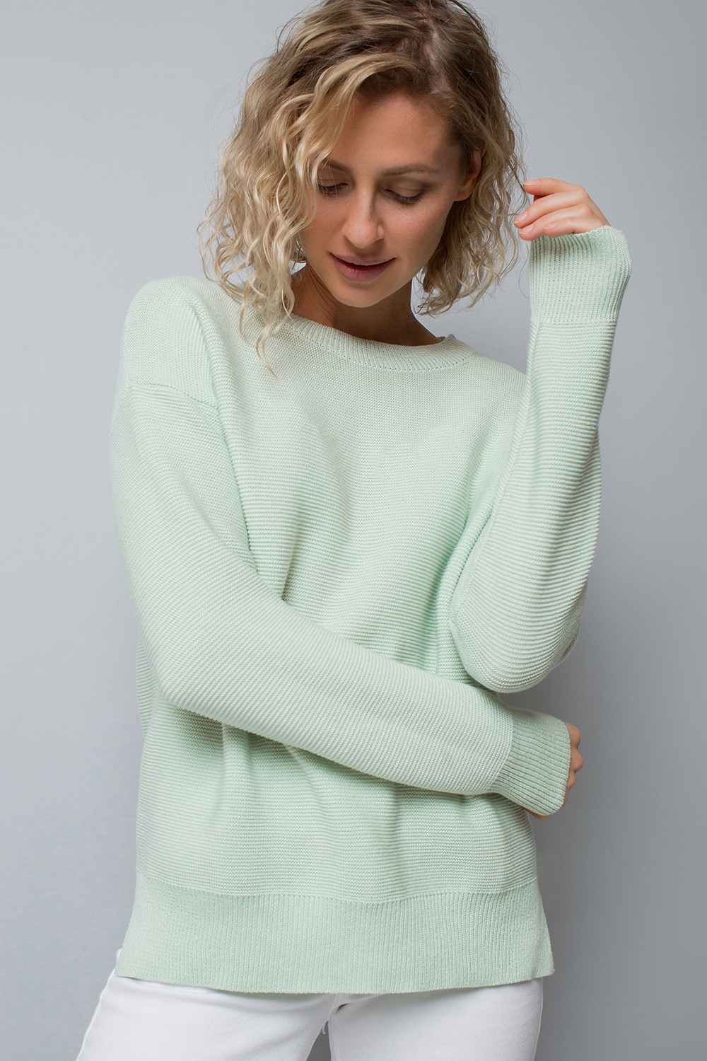 Джемперы женские для мам, артикул: ЕВ 376, цвет: зеленый