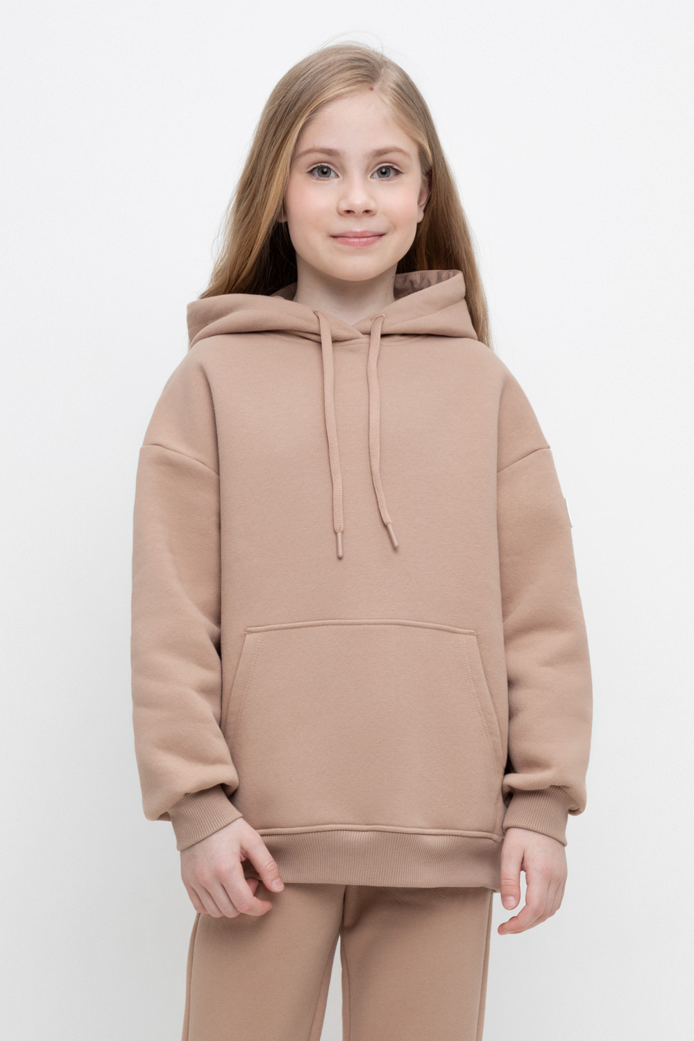 Толстовка для девочки, артикул: КР 302560, цвет: бежевый