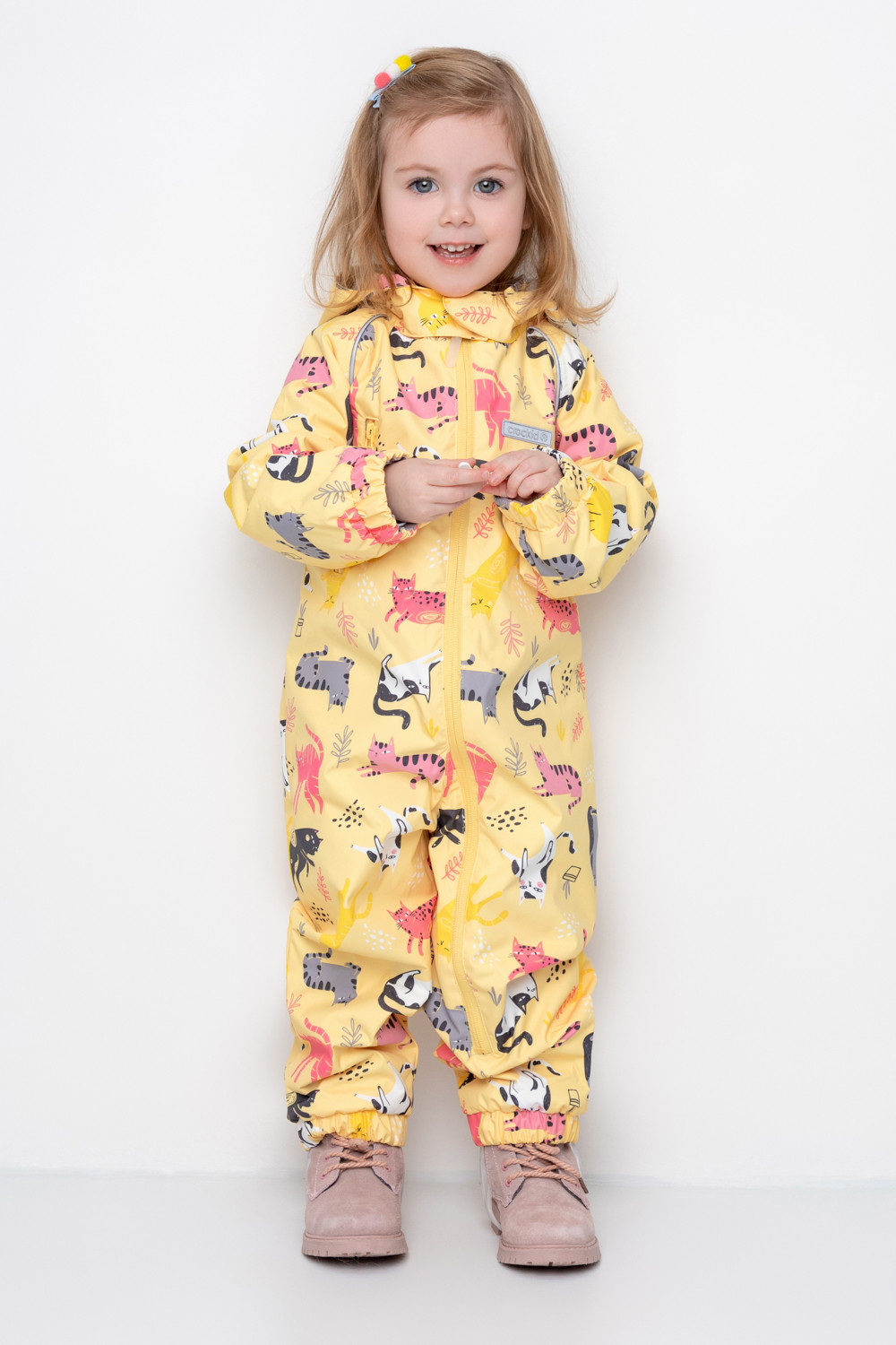 Комбинезоны утепленные для девочки, артикул: ВК 60007/н/35 УЗГ, цвет: желтый