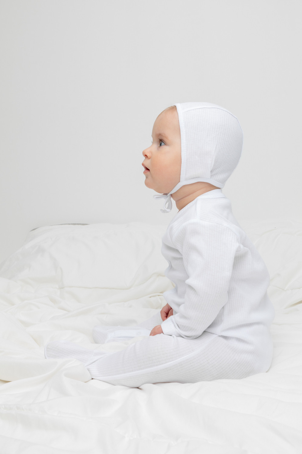 Шапочка ясельная для новорожденных, артикул: К 8163, цвет: белый