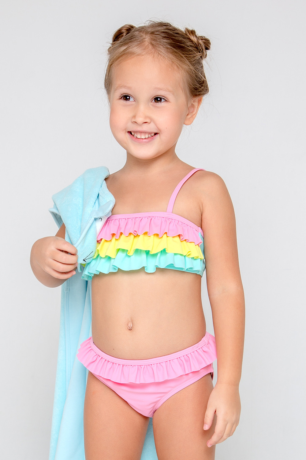 Купальник для девочки, артикул: ТК 17009/2 ХФ, цвет: розовый