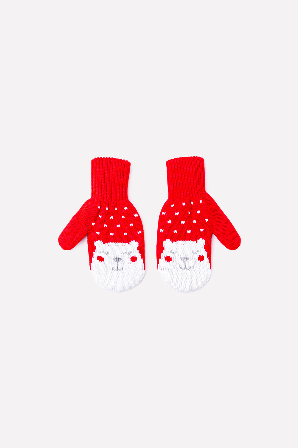 Рукавицы для девочки, артикул: КВ 10003/ш, цвет: красный