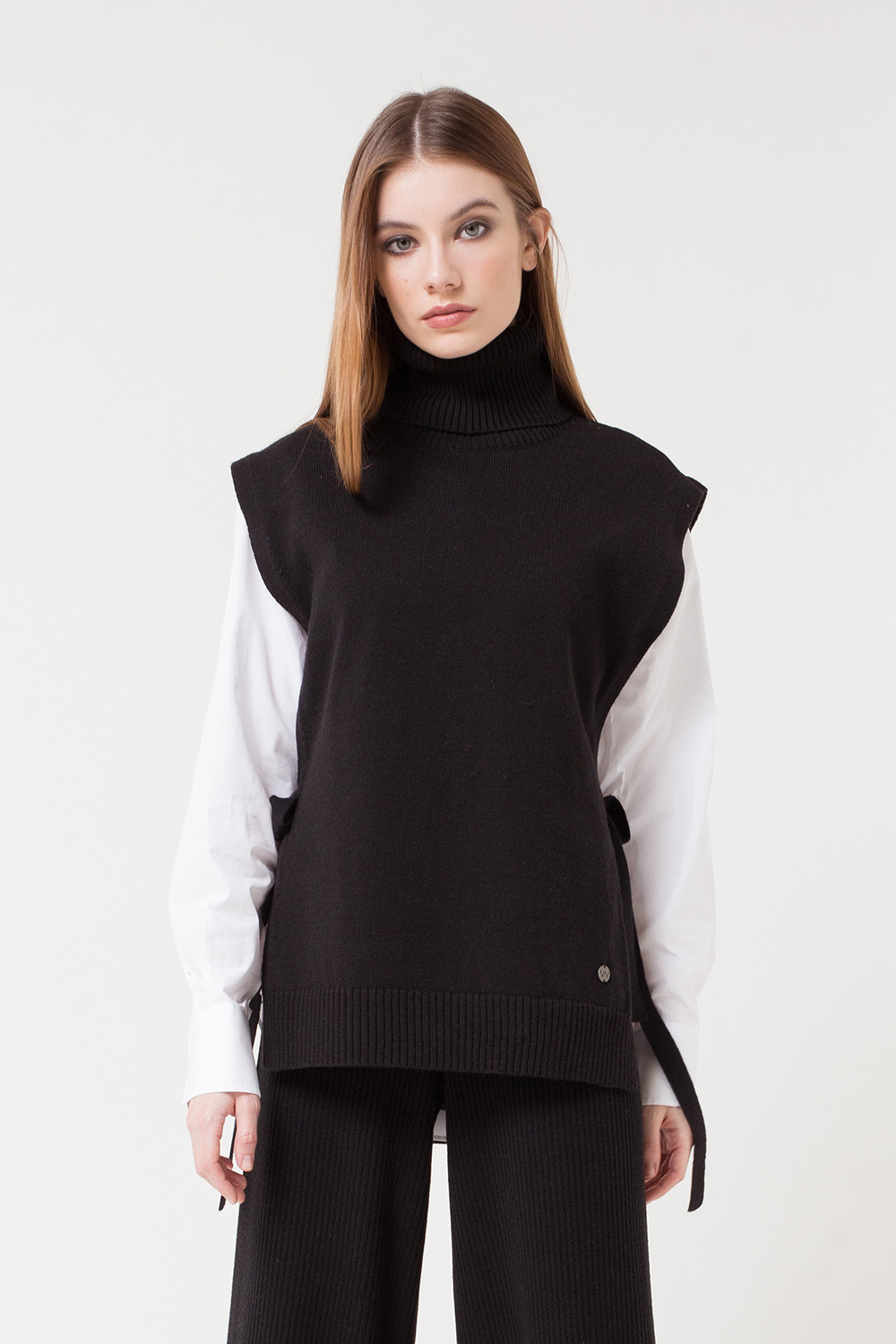 Жилеты женские для мам, артикул: ЕВ 378/ш, цвет: черный