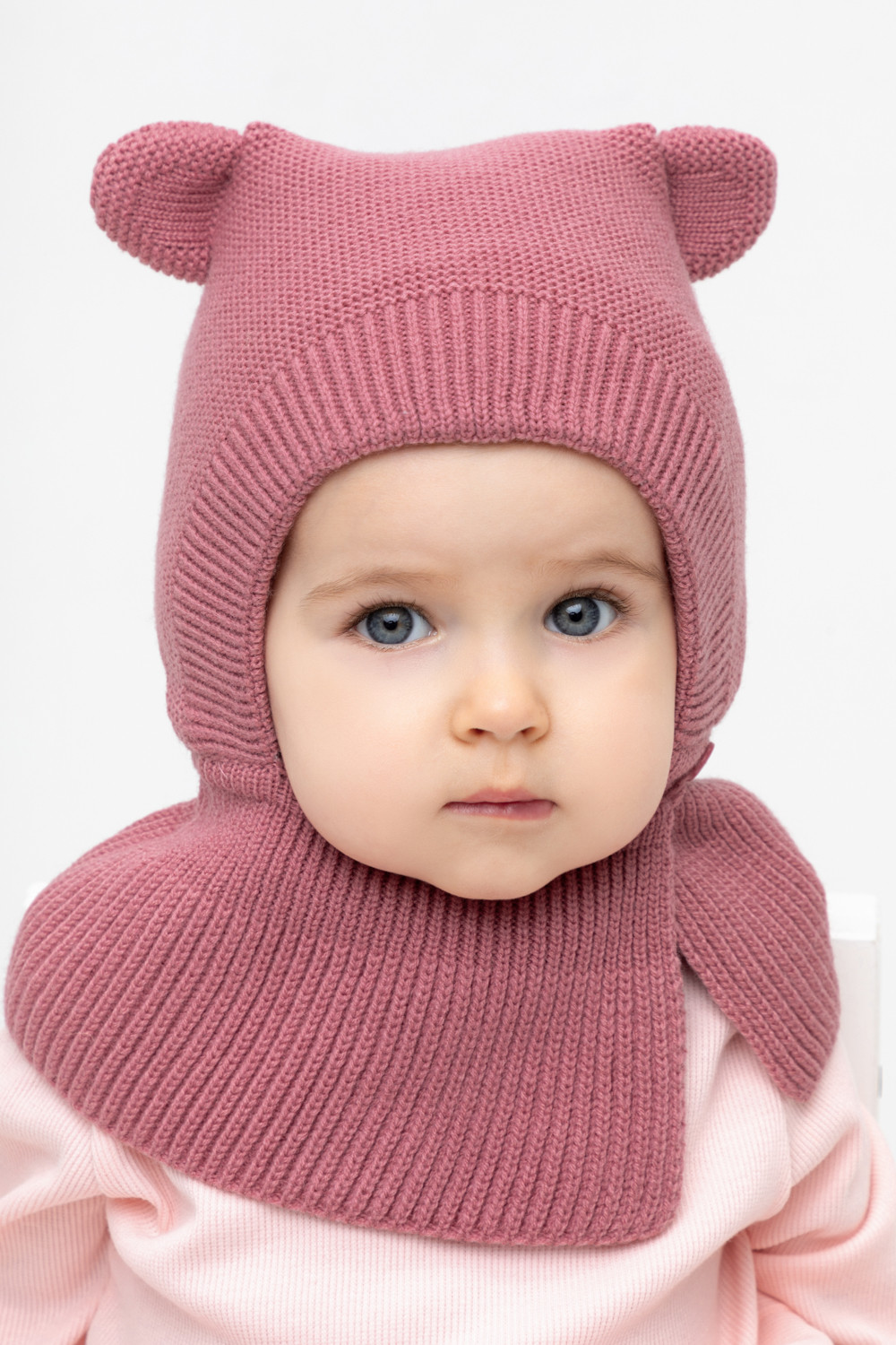 Шапка для девочки, артикул: КВ 20364/ш, цвет: брусника, Шапка-шлем на ...