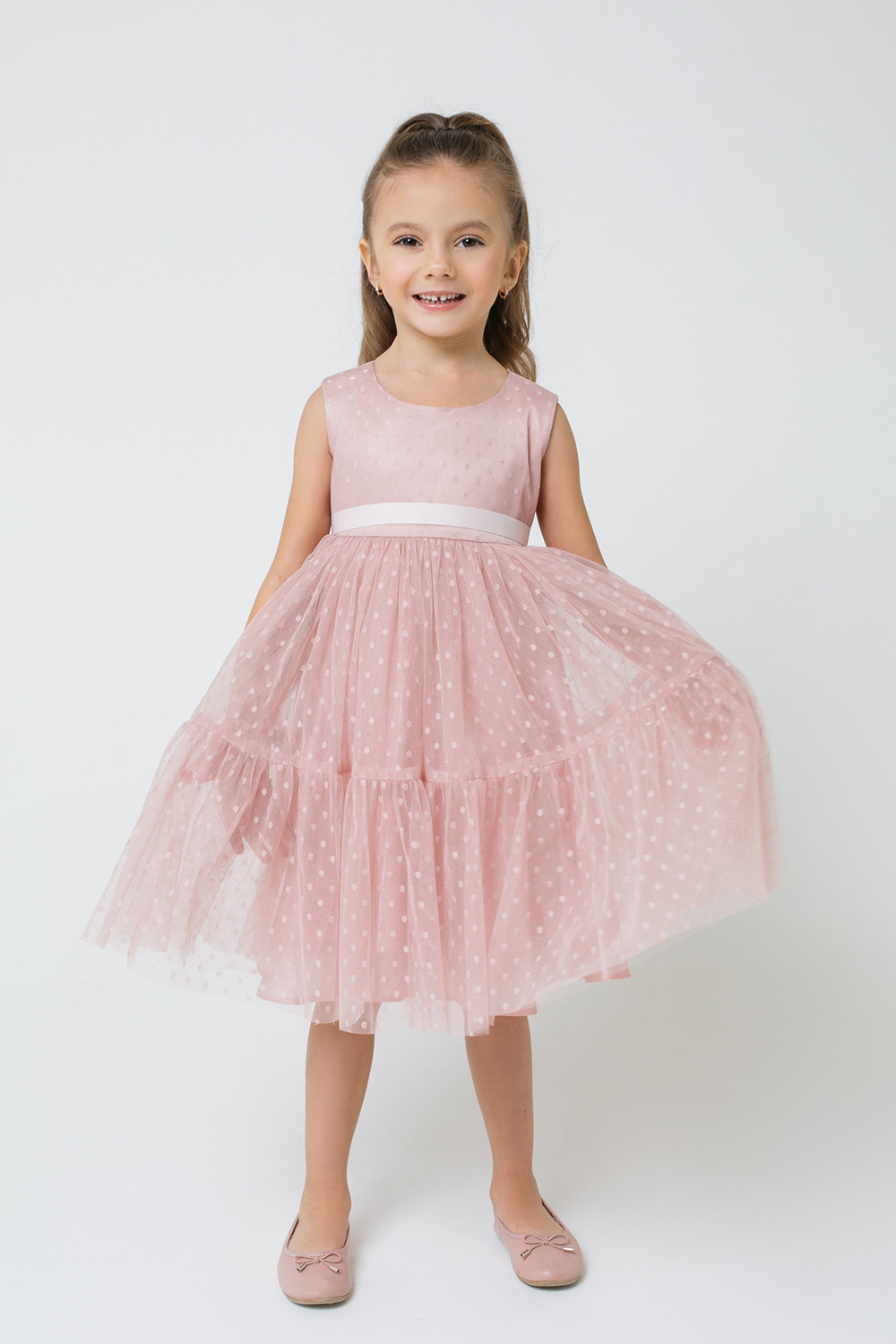 Платье для девочки, артикул: ТК 52086, цвет: розовый