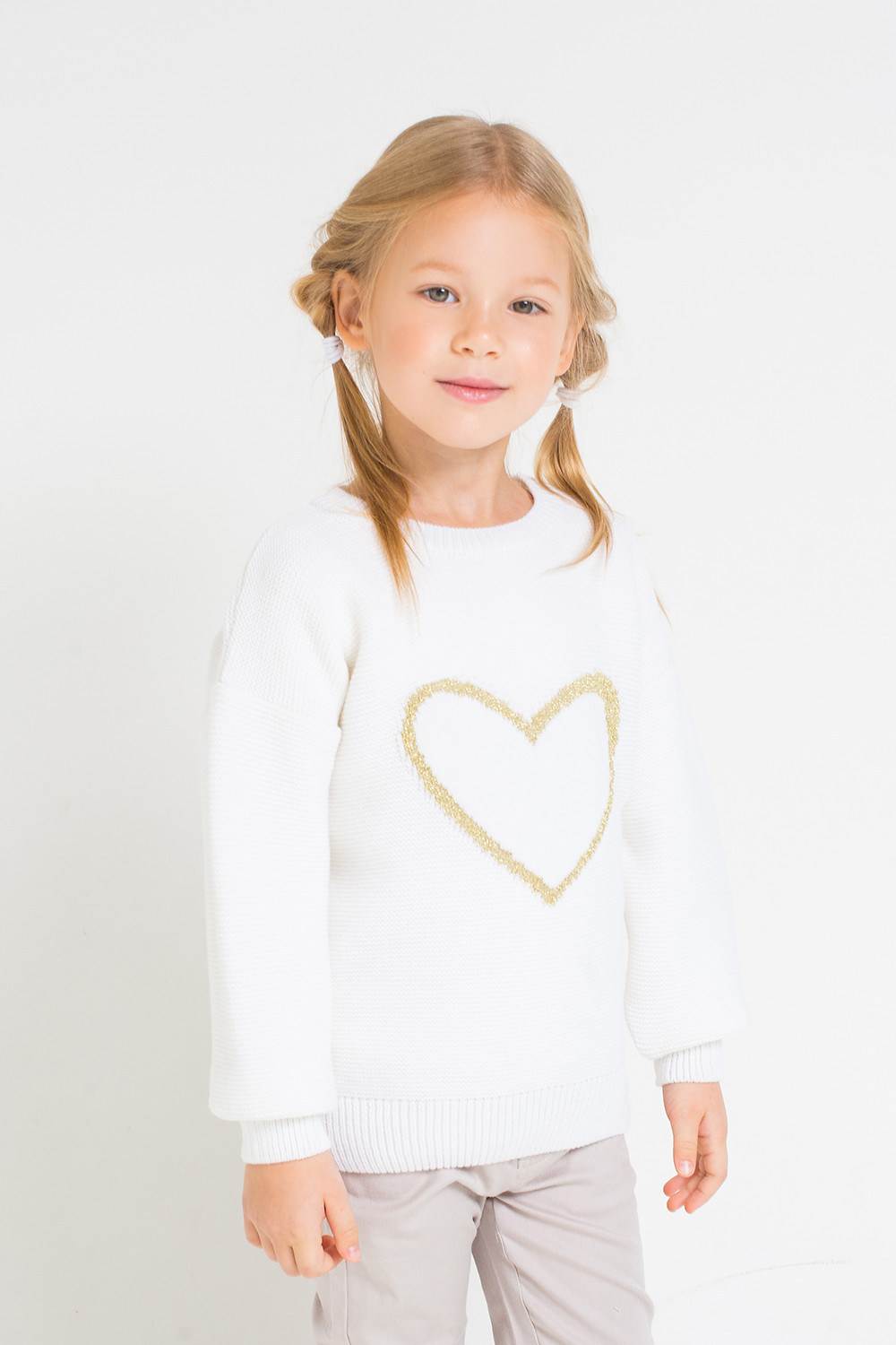Джемпер для девочки, артикул: КВ 30073/ш, цвет: белый
