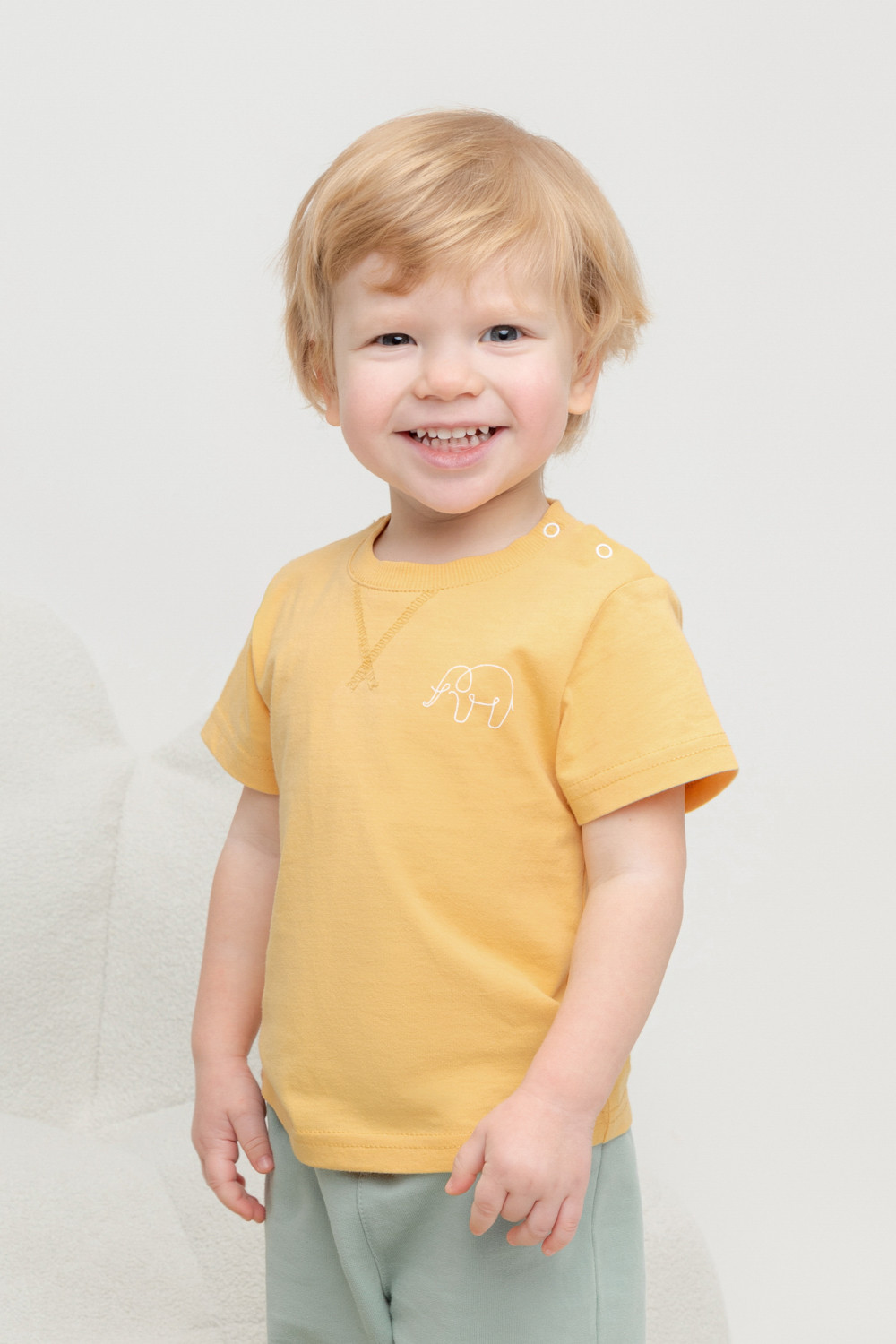 Футболка для мальчика, артикул: КР 302409, цвет: желтый