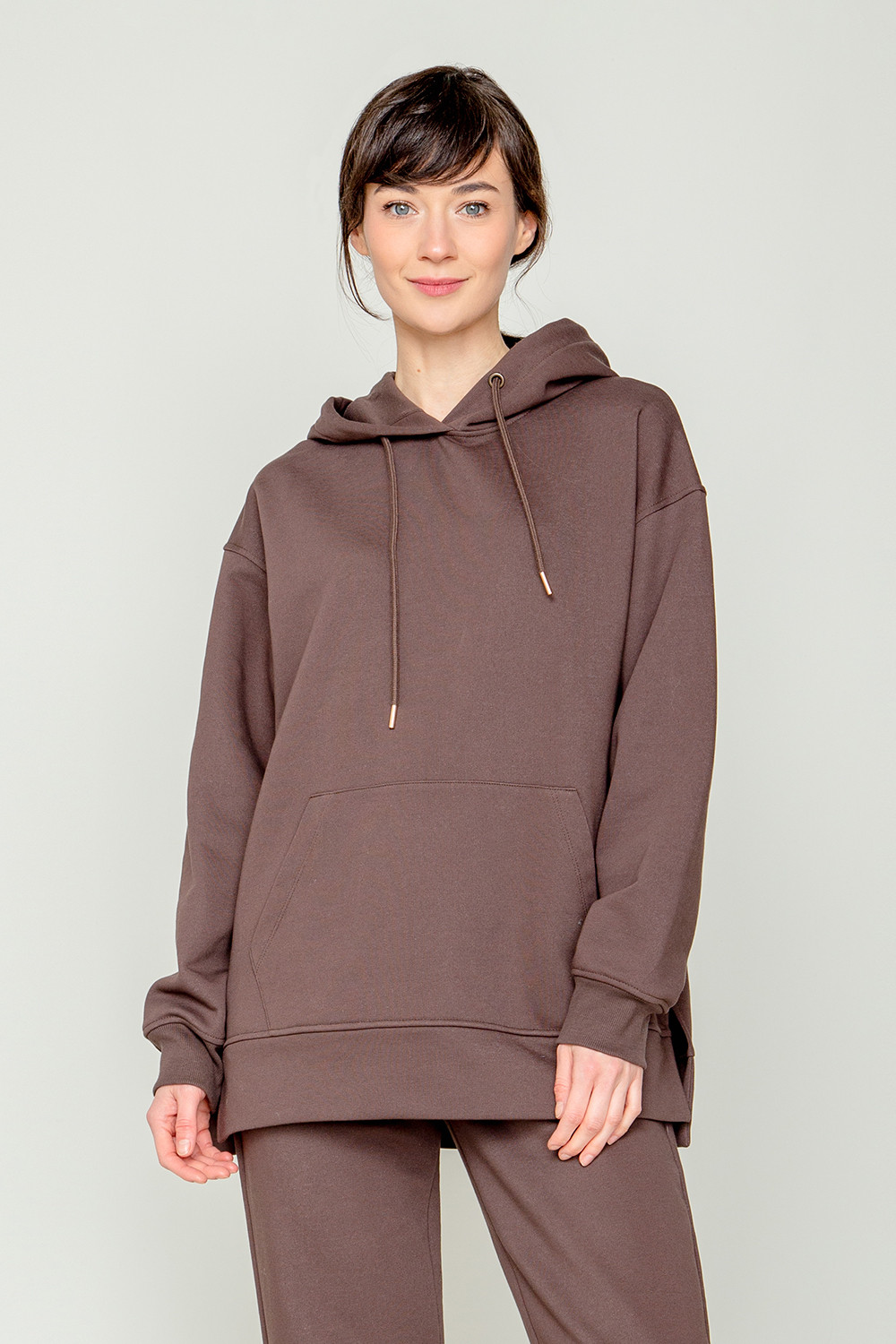 Толстовки женские для мам, артикул: ЕВТ 3119, цвет: коричневый