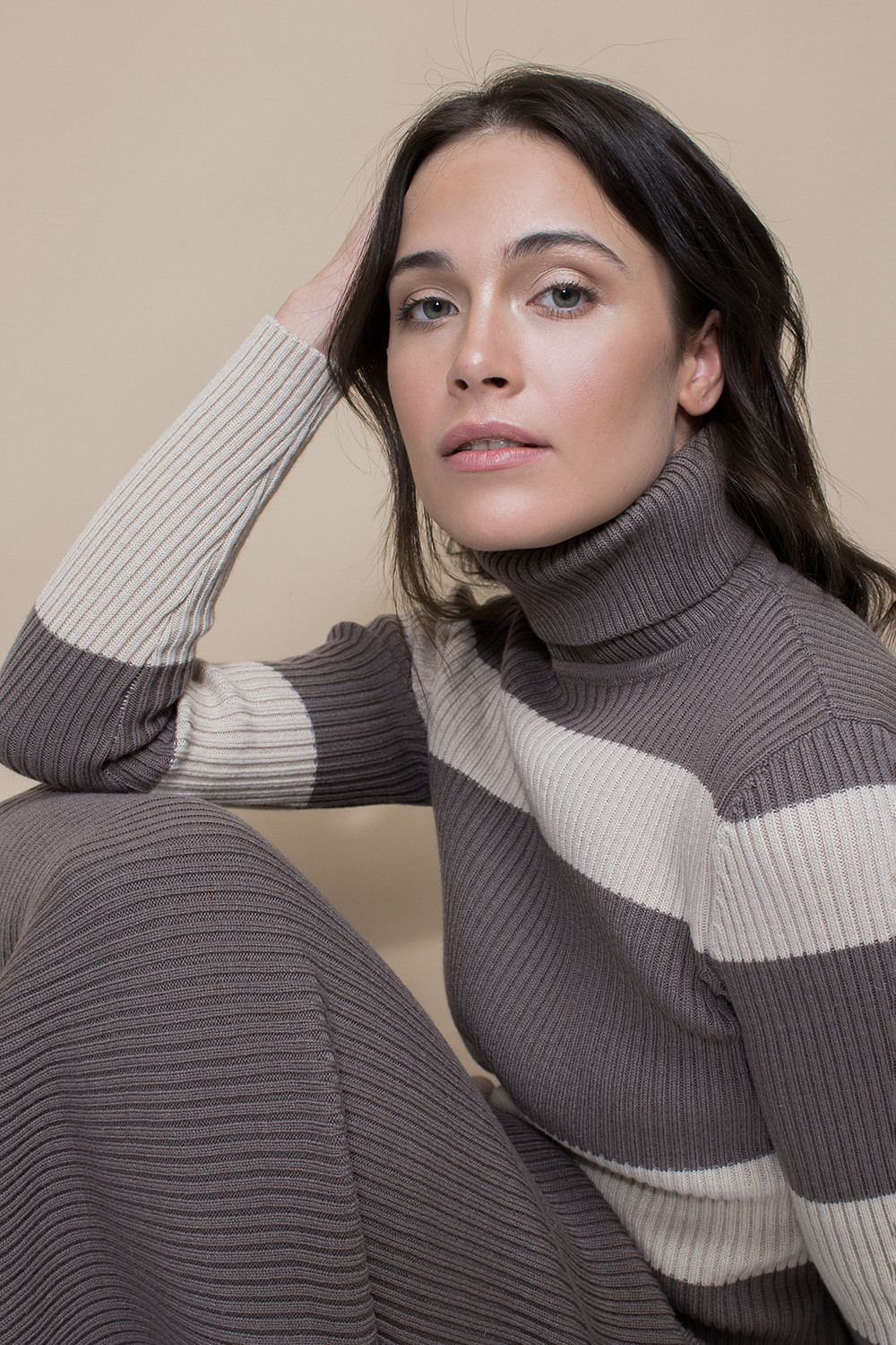 Джемперы женские для мам, артикул: ЕВ 30002/ш, цвет: коричневый, фото 2