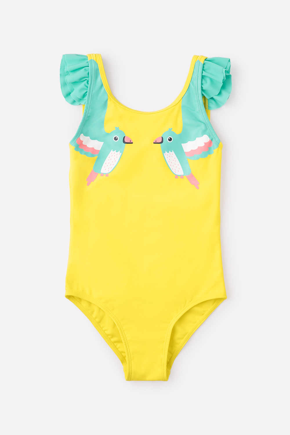 Купальник для девочки, артикул: ТК 16011/1 ХФ, цвет: желтый, фото 2