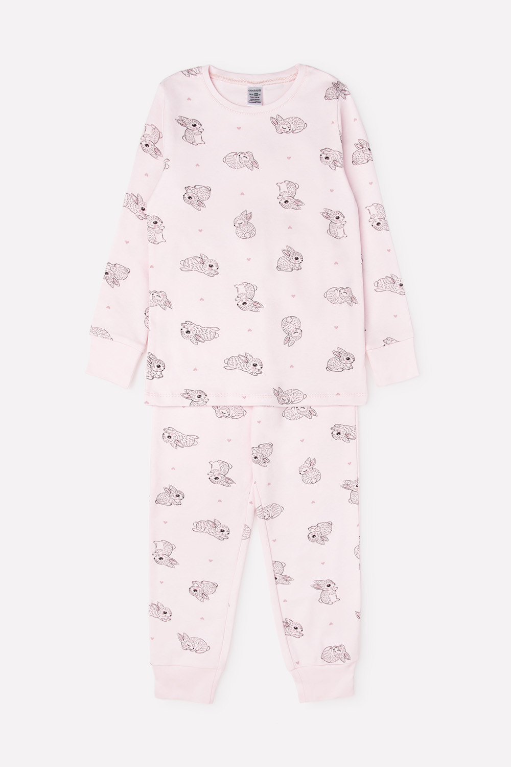 Пижама для девочки, артикул: К 1552, цвет: светло-розовый, фото 2