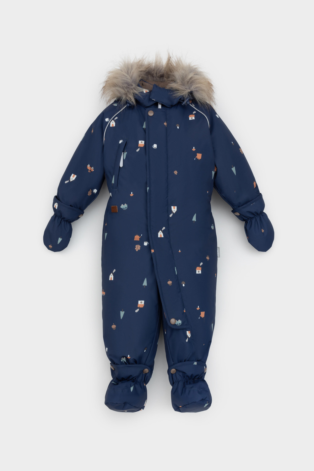 Комбинезоны утепленные для мальчика, артикул: ВК 60116/н/9 ГР, цвет: темно-синий, фото 2