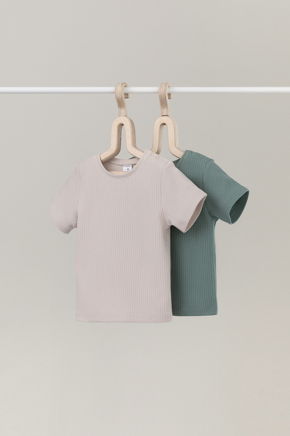 Футболка для новорожденных, артикул: К 302521-2уп, цвет: бежевый, фото 2