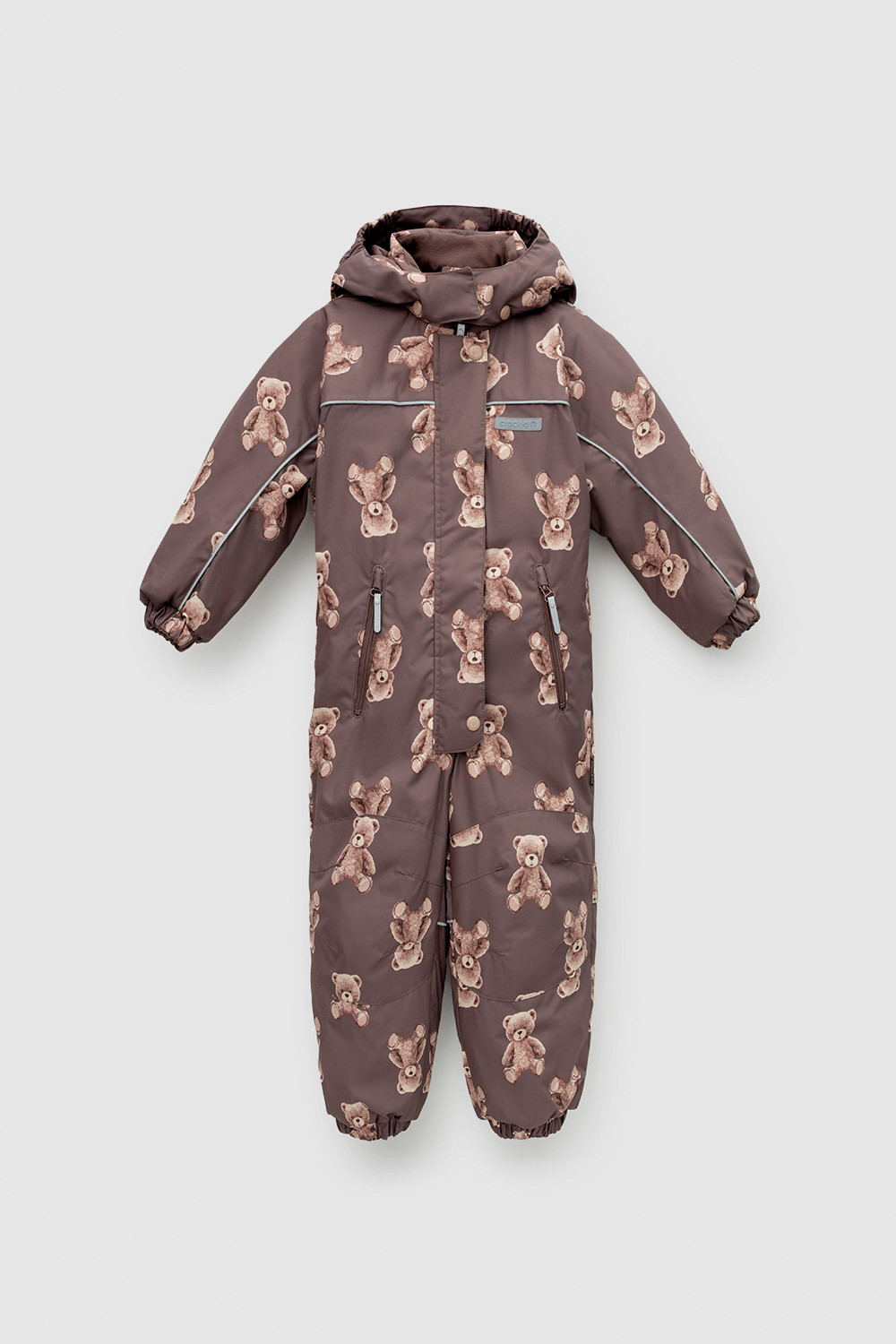 Комбинезоны утепленные для девочки, артикул: ВК 60052/н/3 УЗГ, цвет: кофейный, фото 2