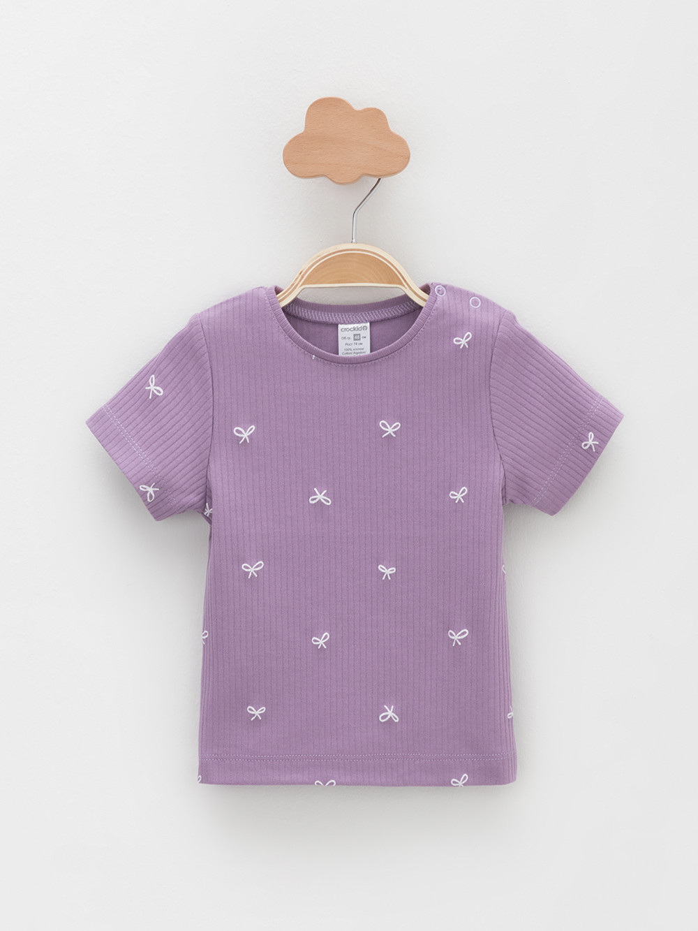 Футболка для новорожденных, артикул: К 302521-2уп, цвет: фиолетовый, фото 2