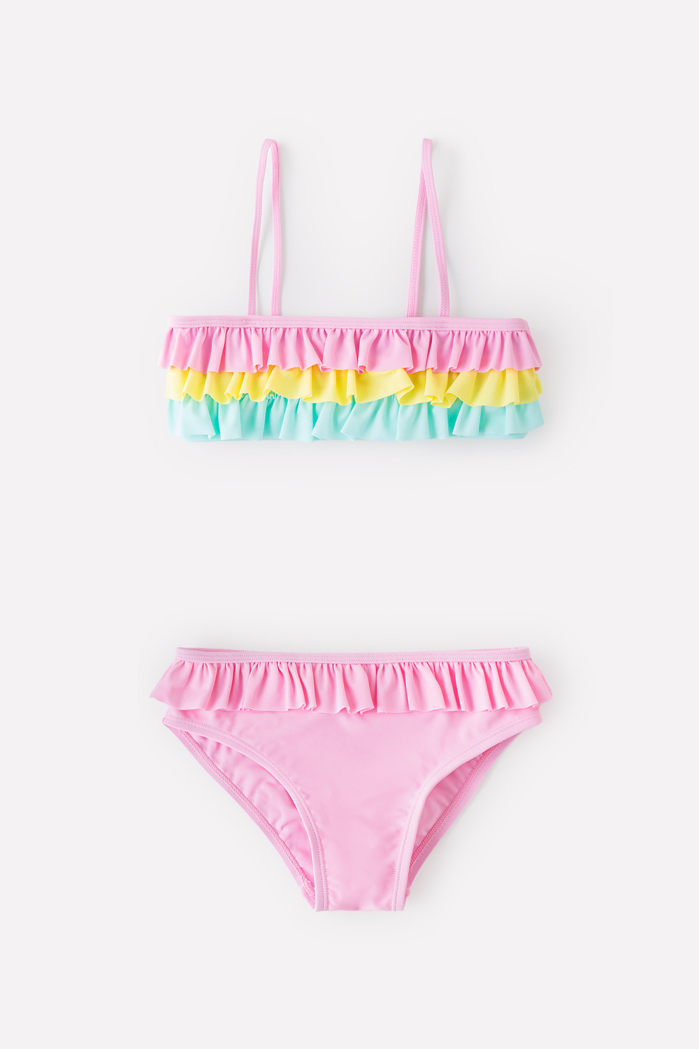 Купальник для девочки, артикул: ТК 17009/2 ХФ, цвет: розовый, фото 2