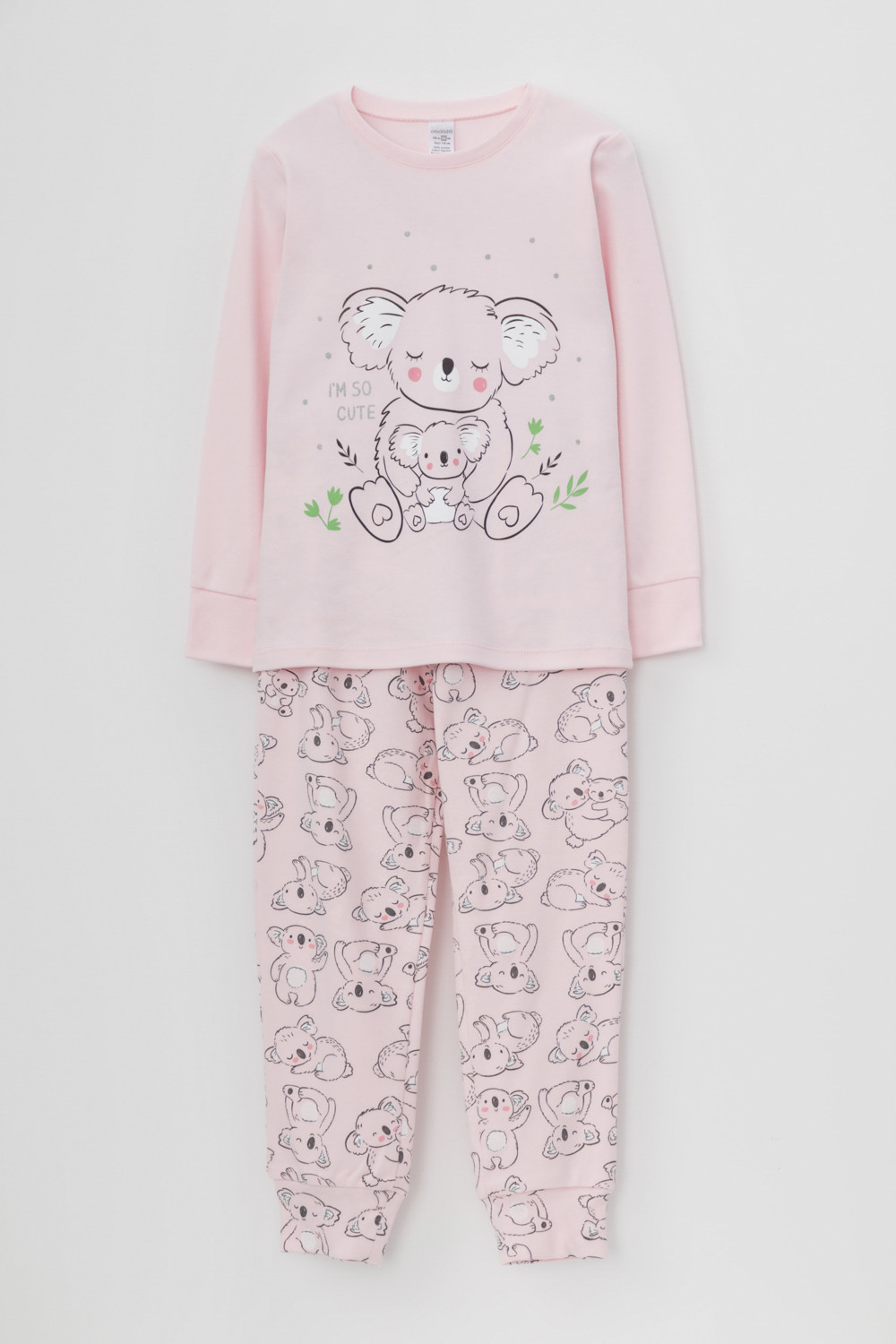 Пижама для девочки, артикул: К 1541, цвет: светло-розовый, фото 2