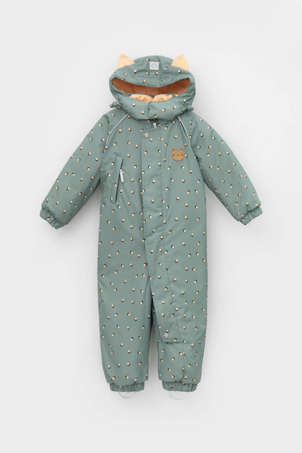 Комбинезоны утепленные для девочки, артикул: ВК 60092/н/2 УЗГ, цвет: зеленый, фото 2