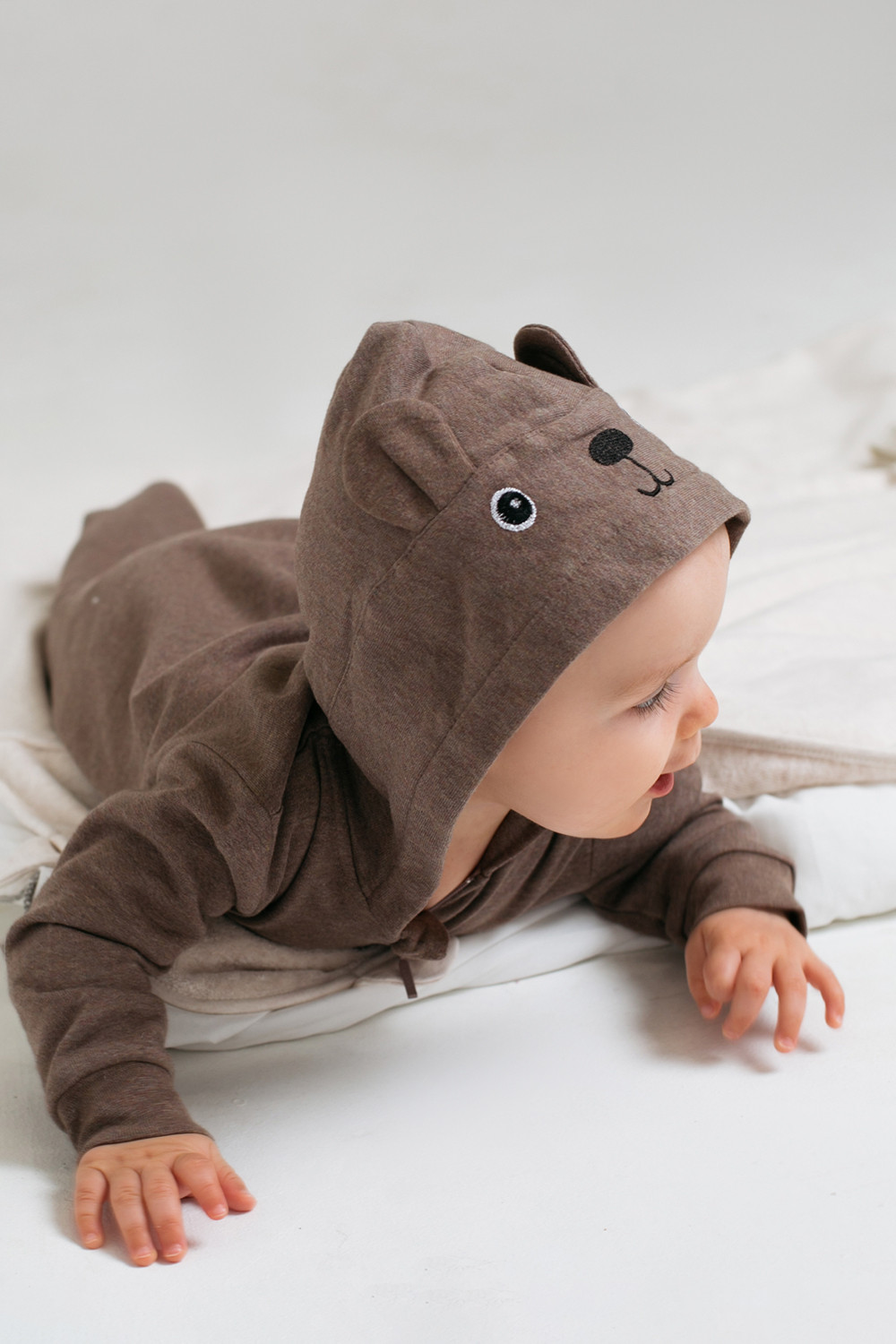 Комбинезон для новорожденных, артикул: К 6403, цвет: коричневый, фото 3